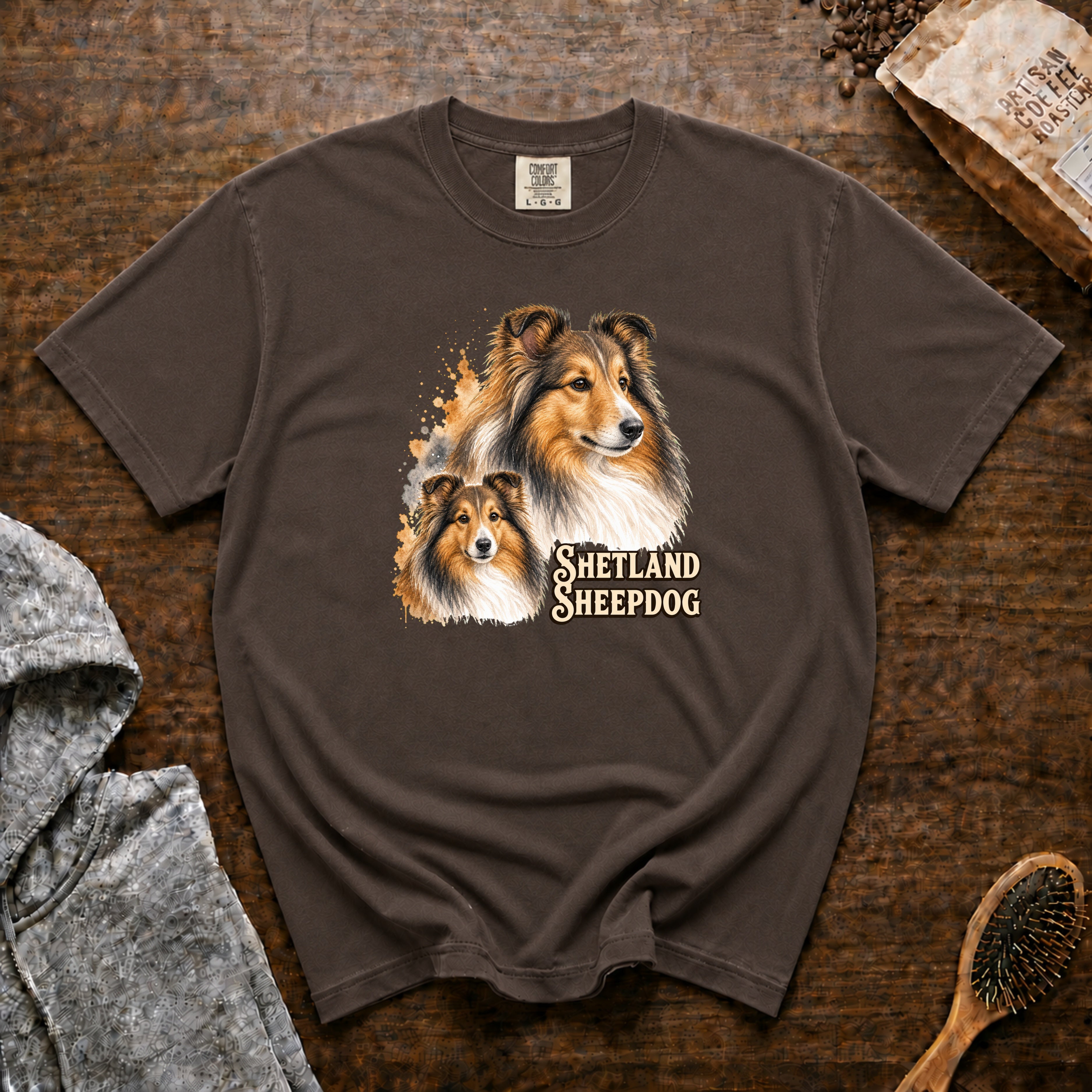 Shetland Sheepdog T-Shirt — Espresso