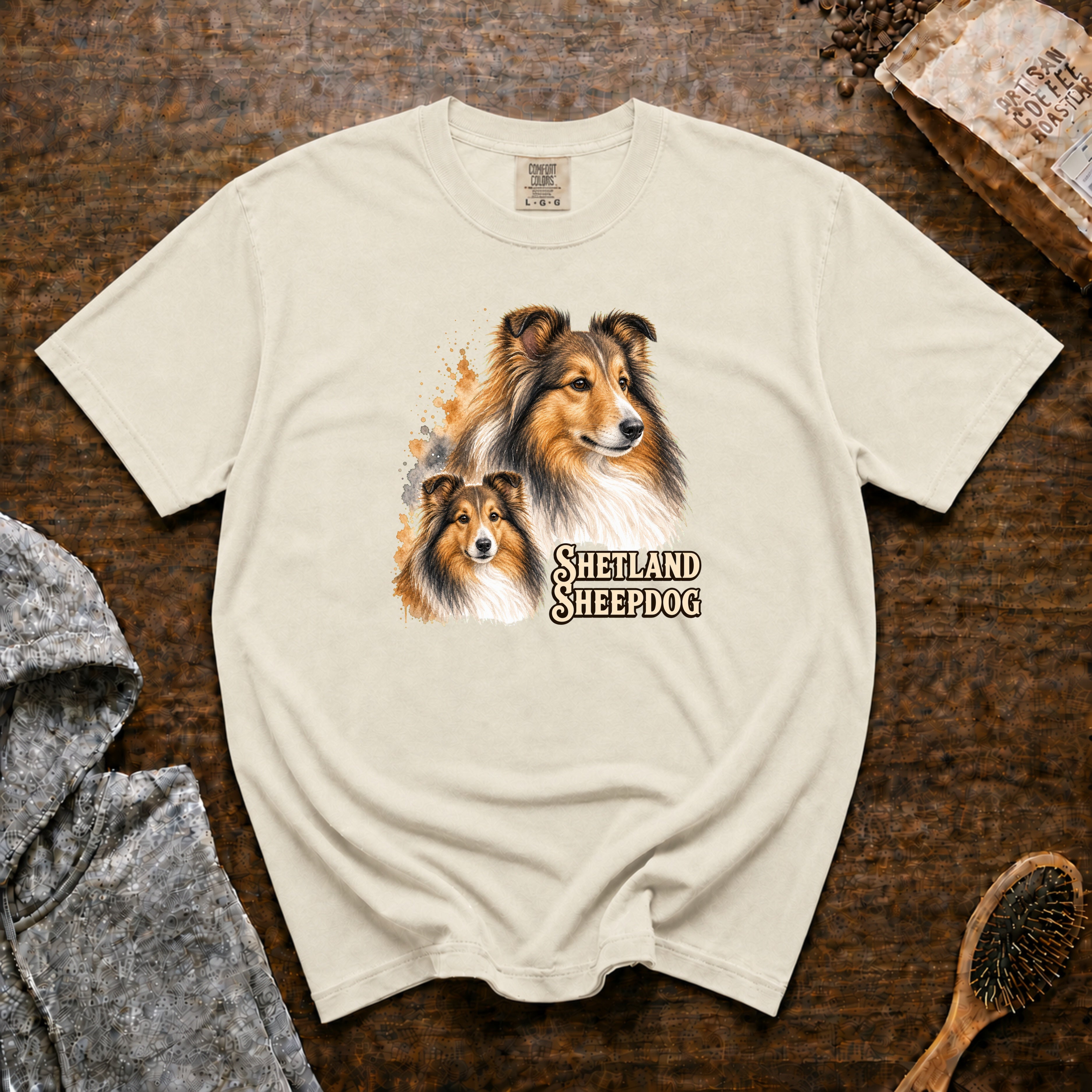 Shetland Sheepdog T-Shirt — Ivory