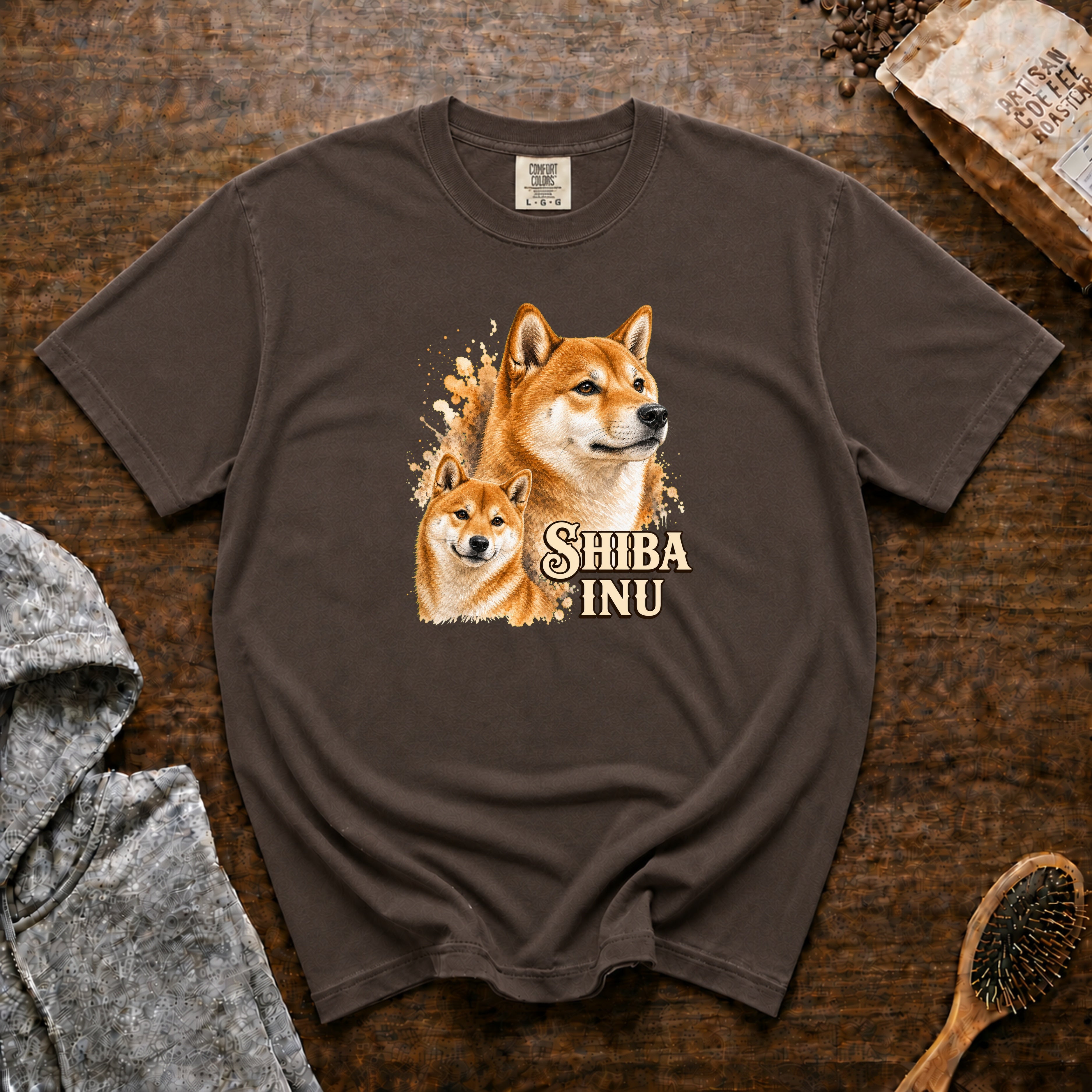 Shiba Inu T-Shirt — Espresso