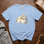 Shih Tzu Silk Pillow Latte 1 T-Shirt — Chambray