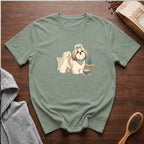 Shih Tzu Silk Pillow Latte T-Shirt — Bay