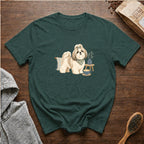 Shih Tzu Silk Pillow Latte T-Shirt — Blue Spruce