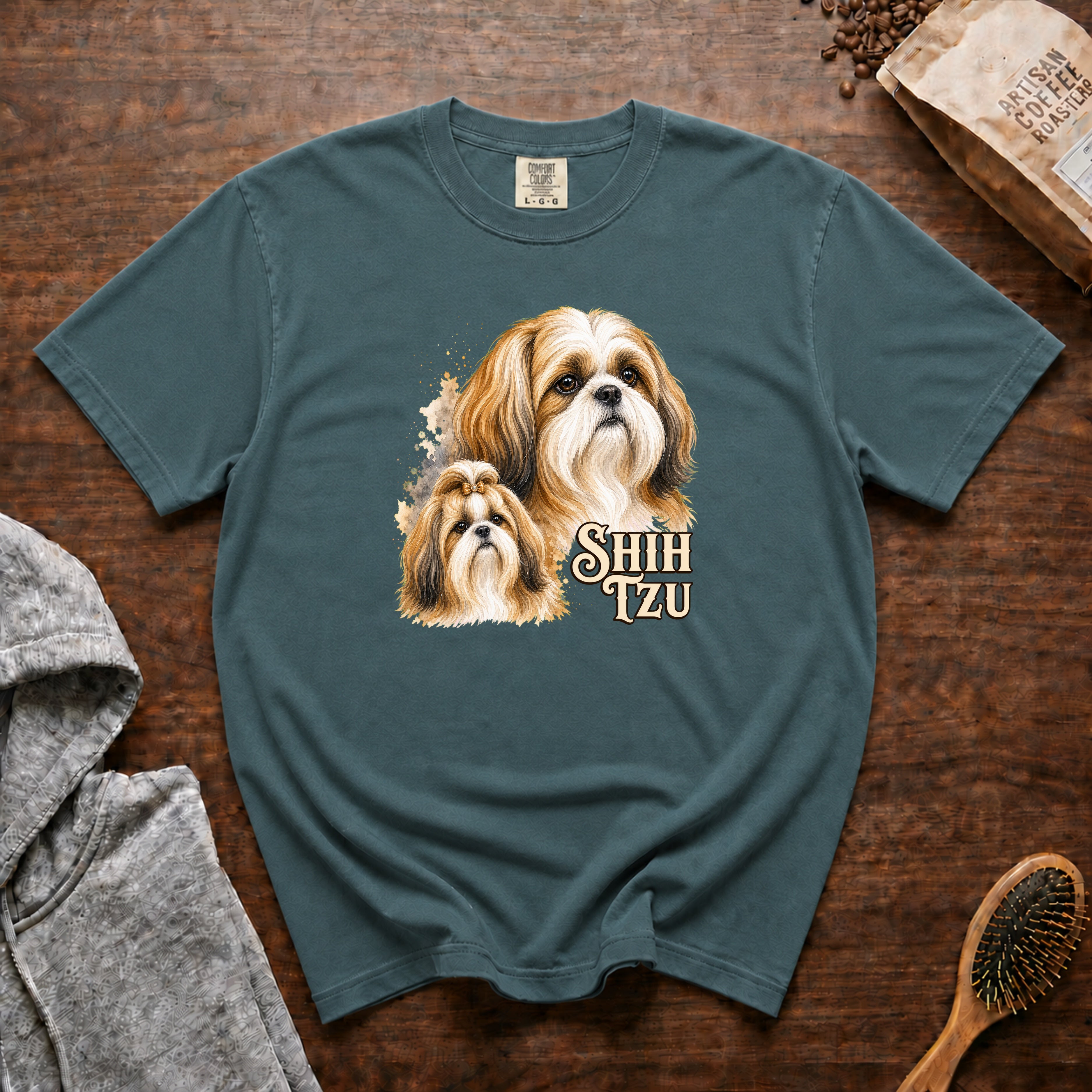 Shih Tzu T-Shirt — Blue Spruce