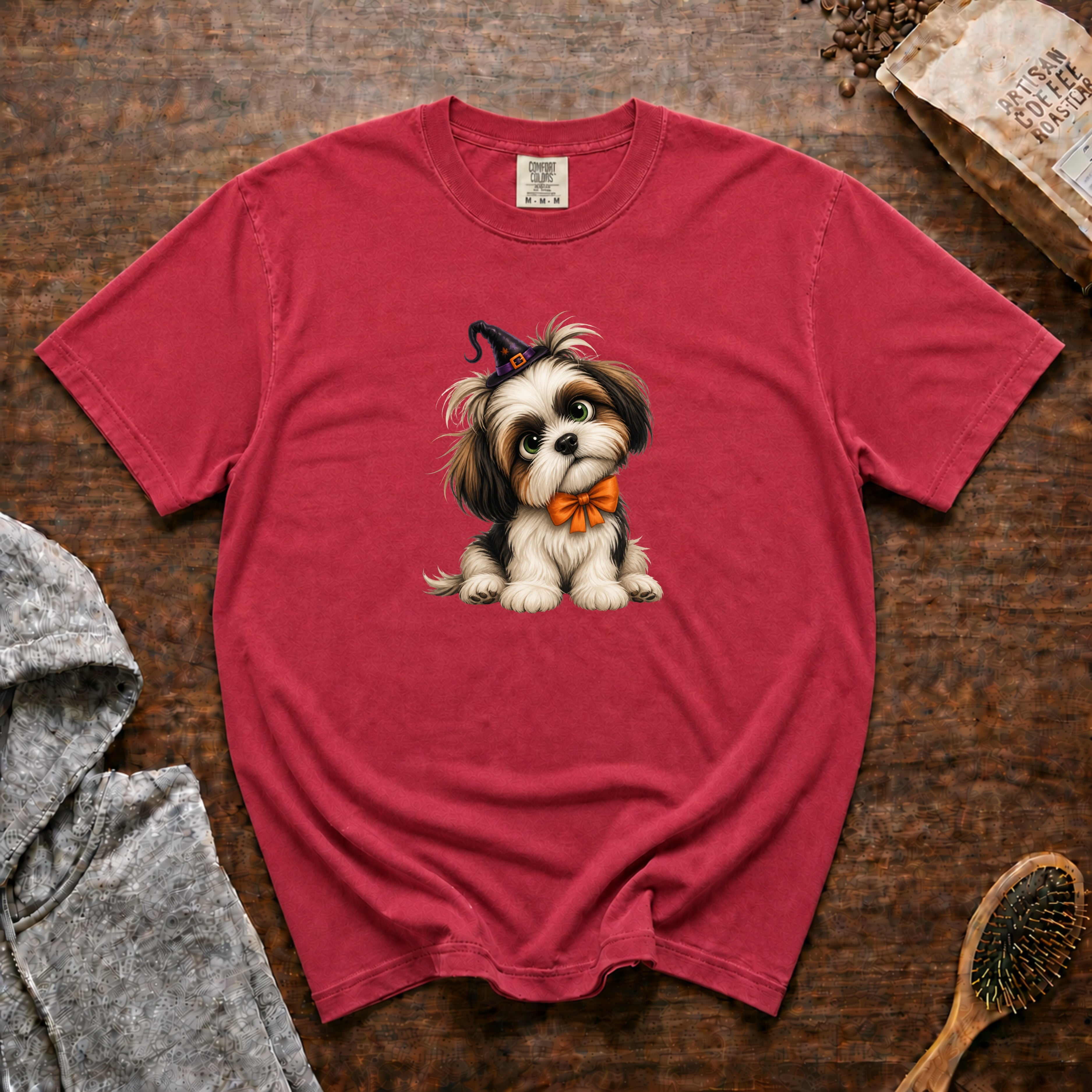 Shih Tzu T-Shirt — Crimson