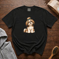Shih Tzu Top Knot T-Shirt — Black