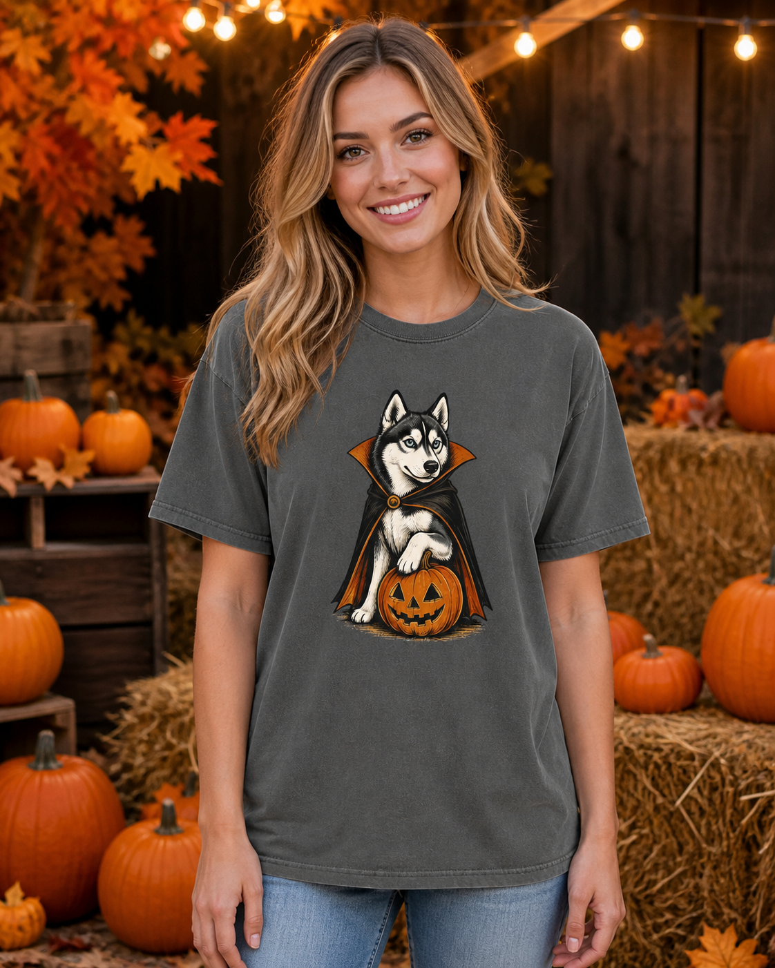 Siberian Husky Halloween T-Shirt