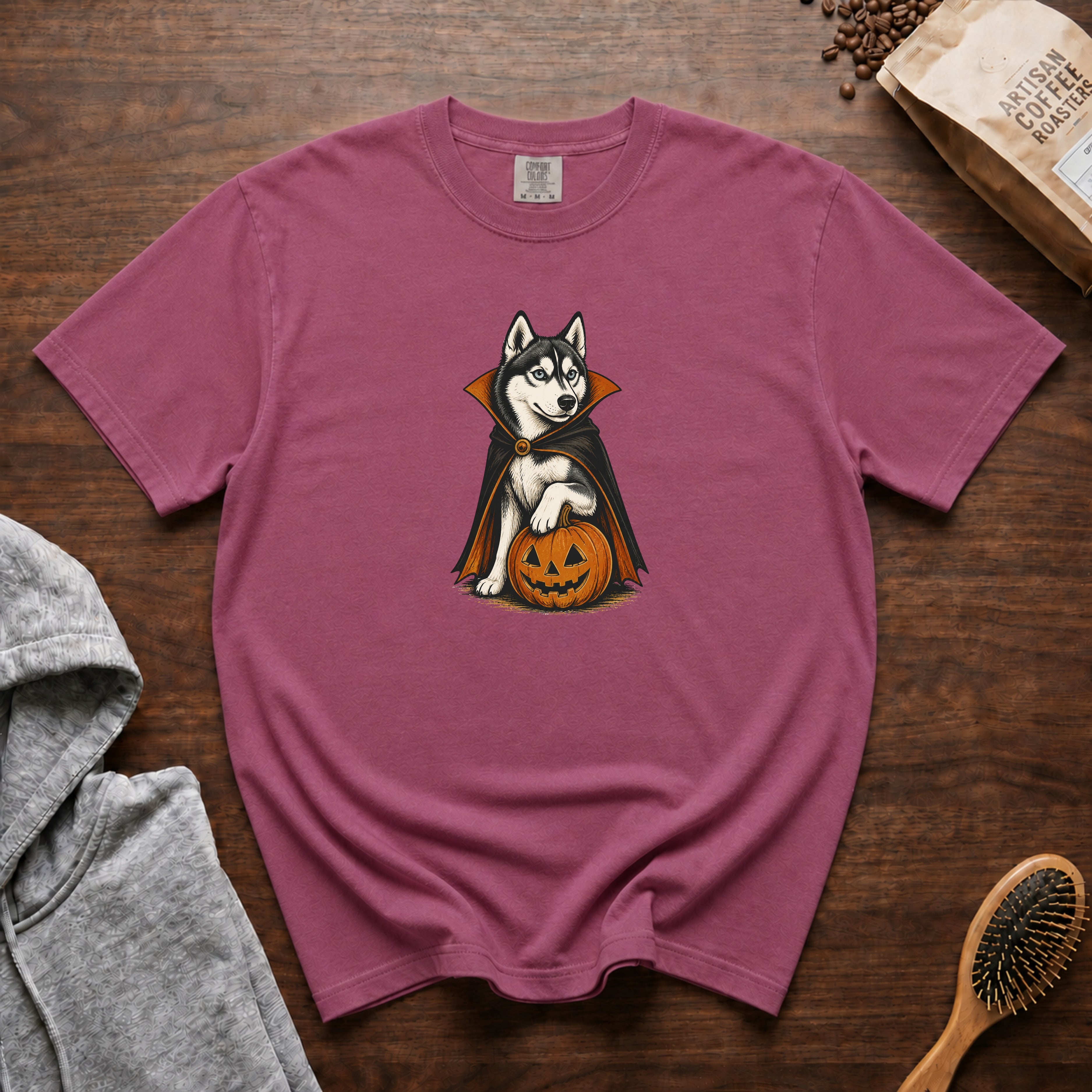 Siberian Husky Halloween T-Shirt — Berry