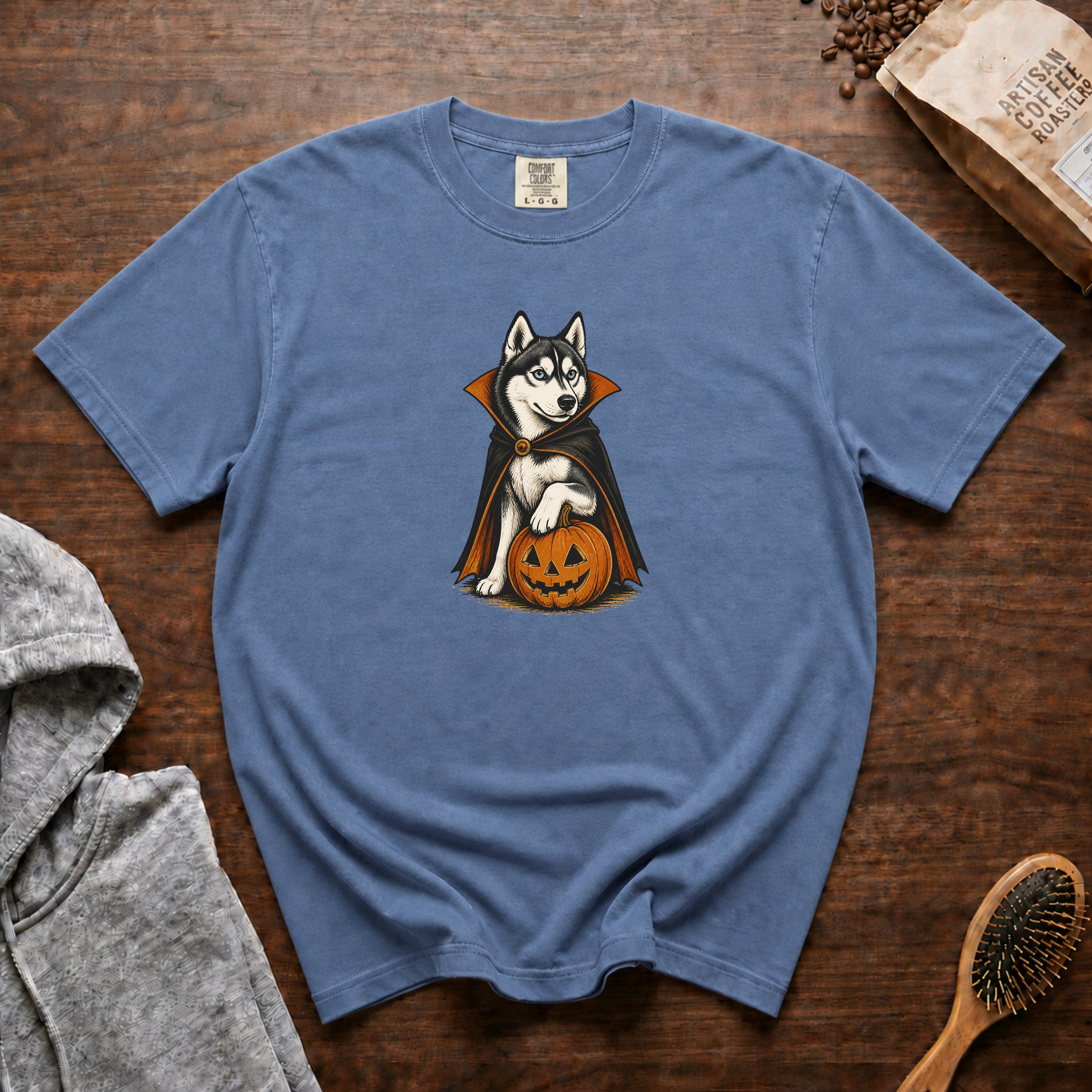 Siberian Husky Halloween T-Shirt — Blue Jean