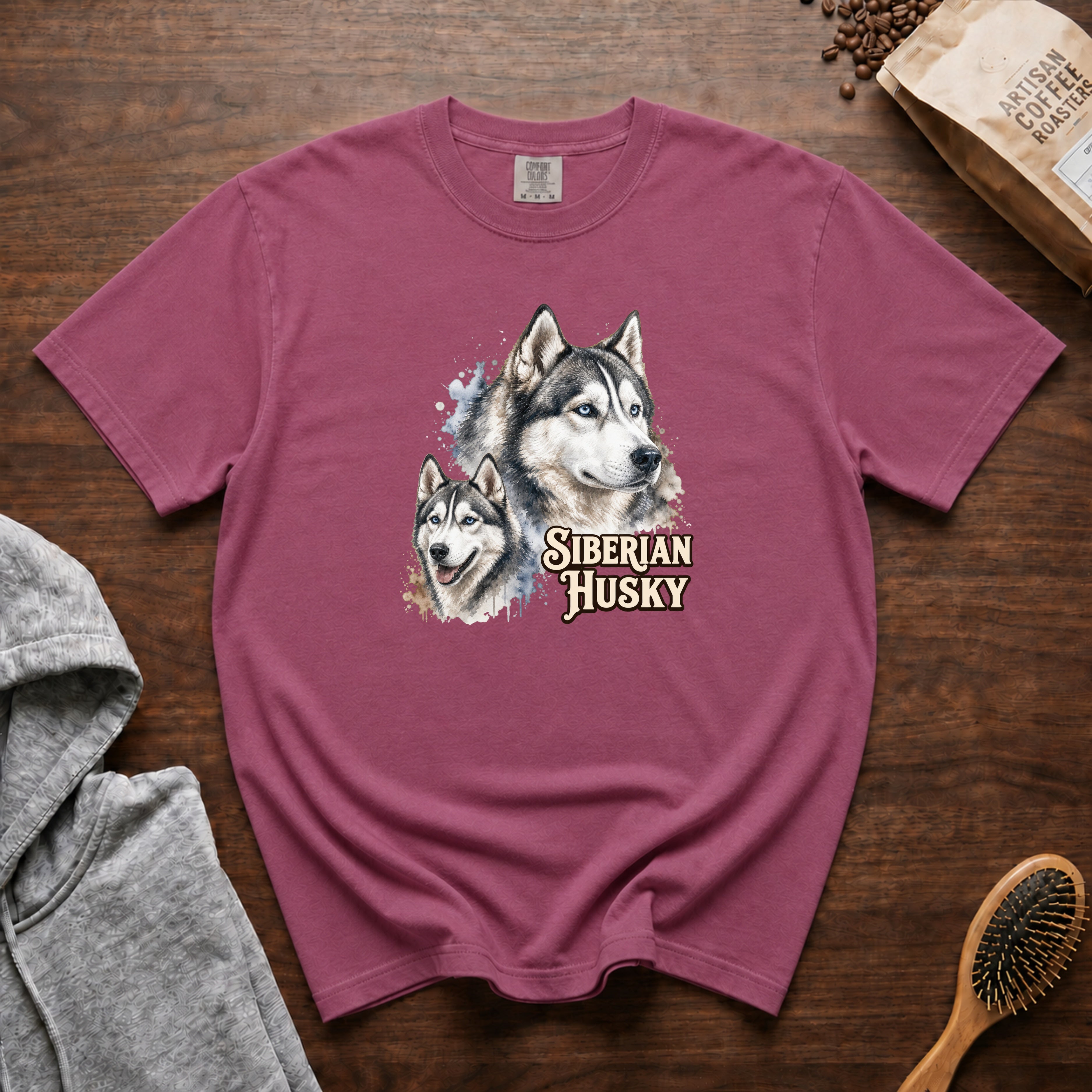 Siberian Husky T-Shirt — Berry