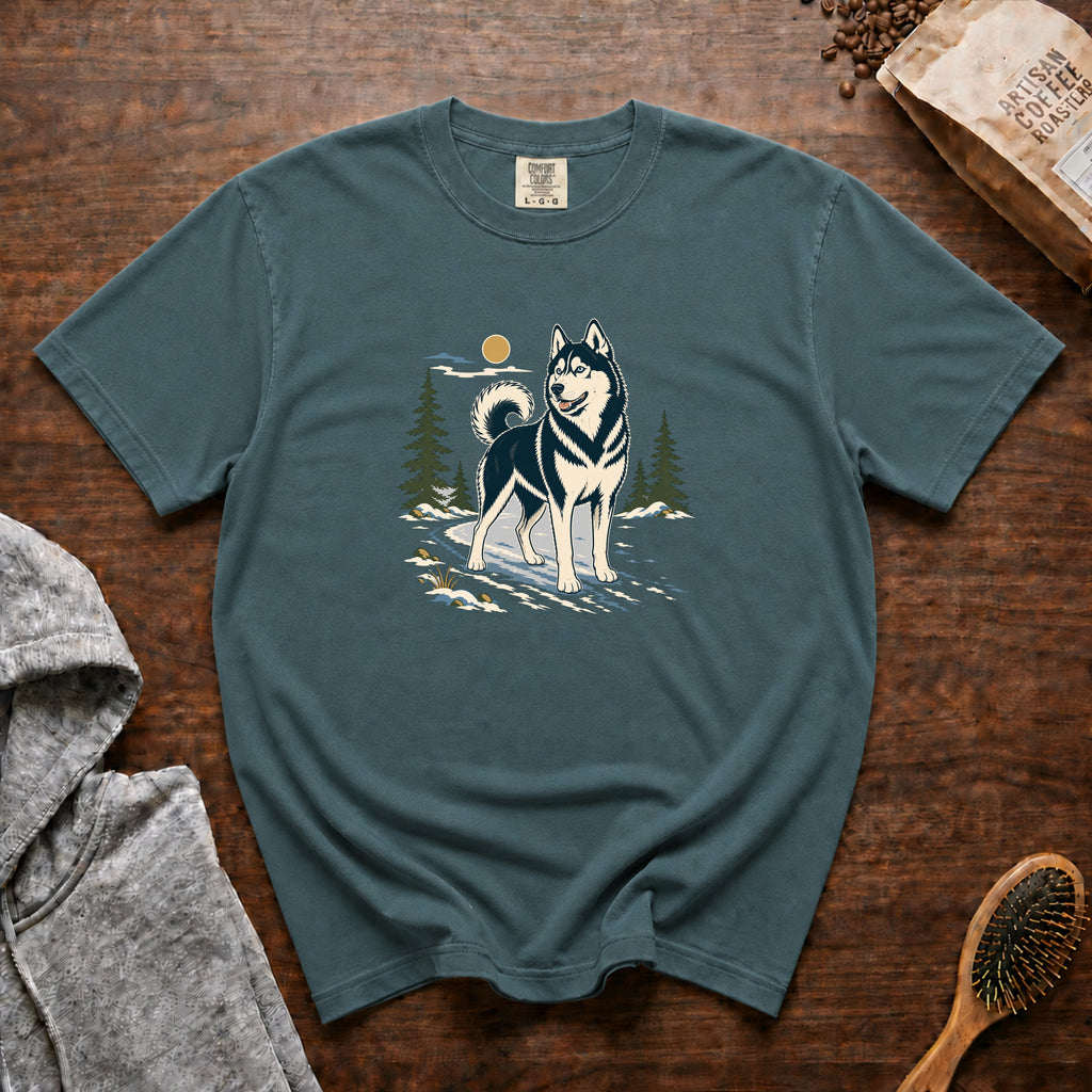 Siberian Husky T-Shirt — Blue Spruce