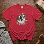 Siberian Husky T-Shirt — Crimson