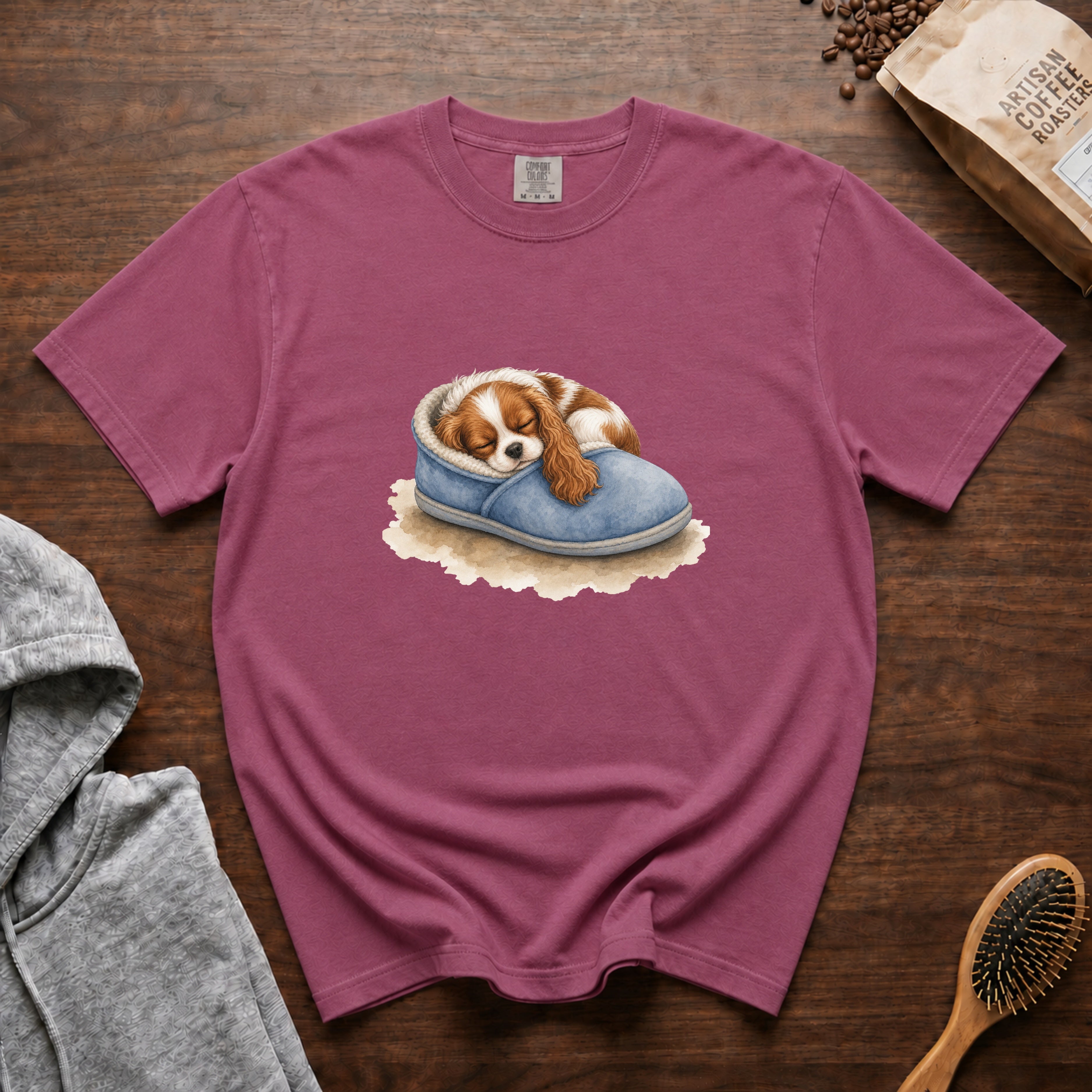 Sleepy Slipper Guard T-Shirt — Berry