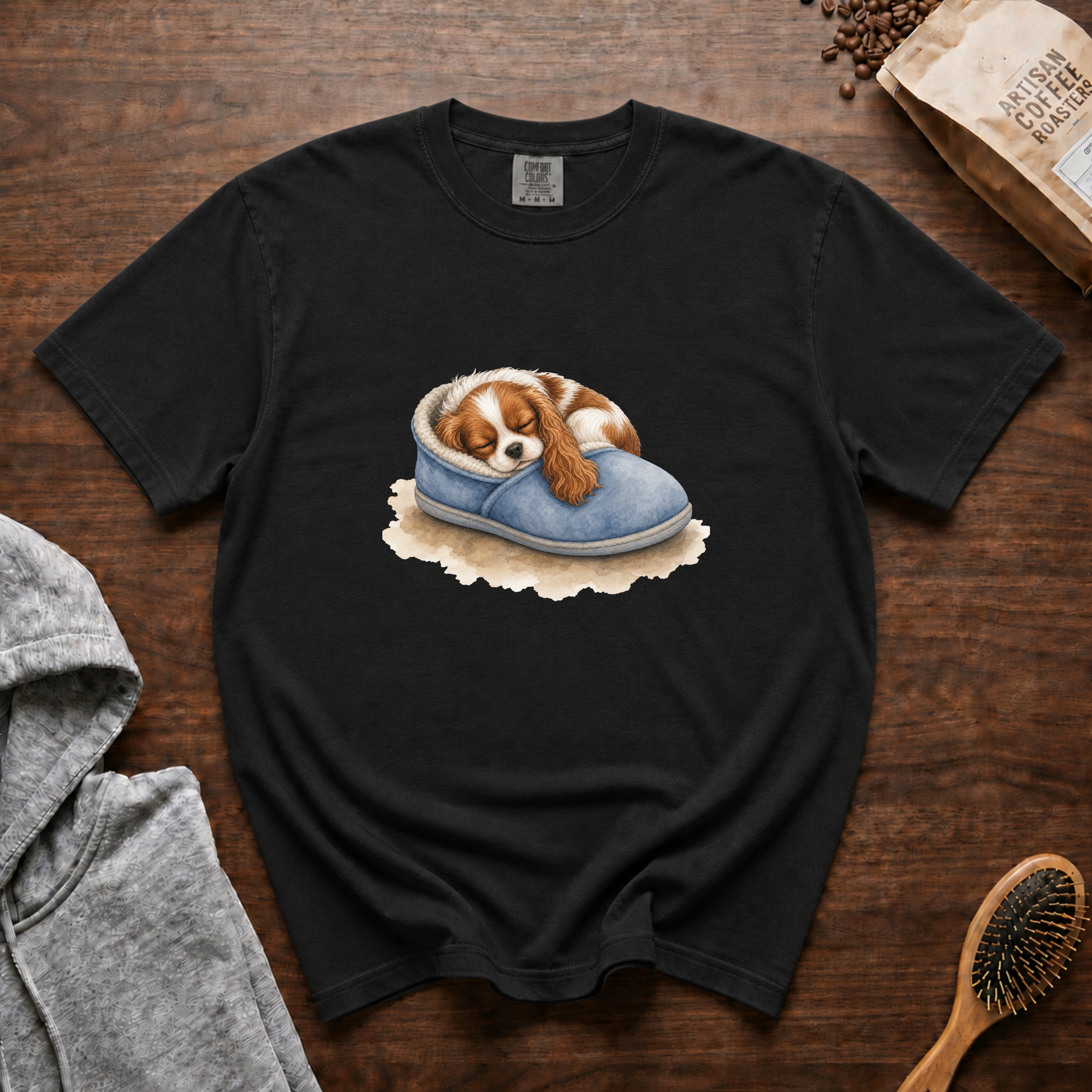 Sleepy Slipper Guard T-Shirt — Black
