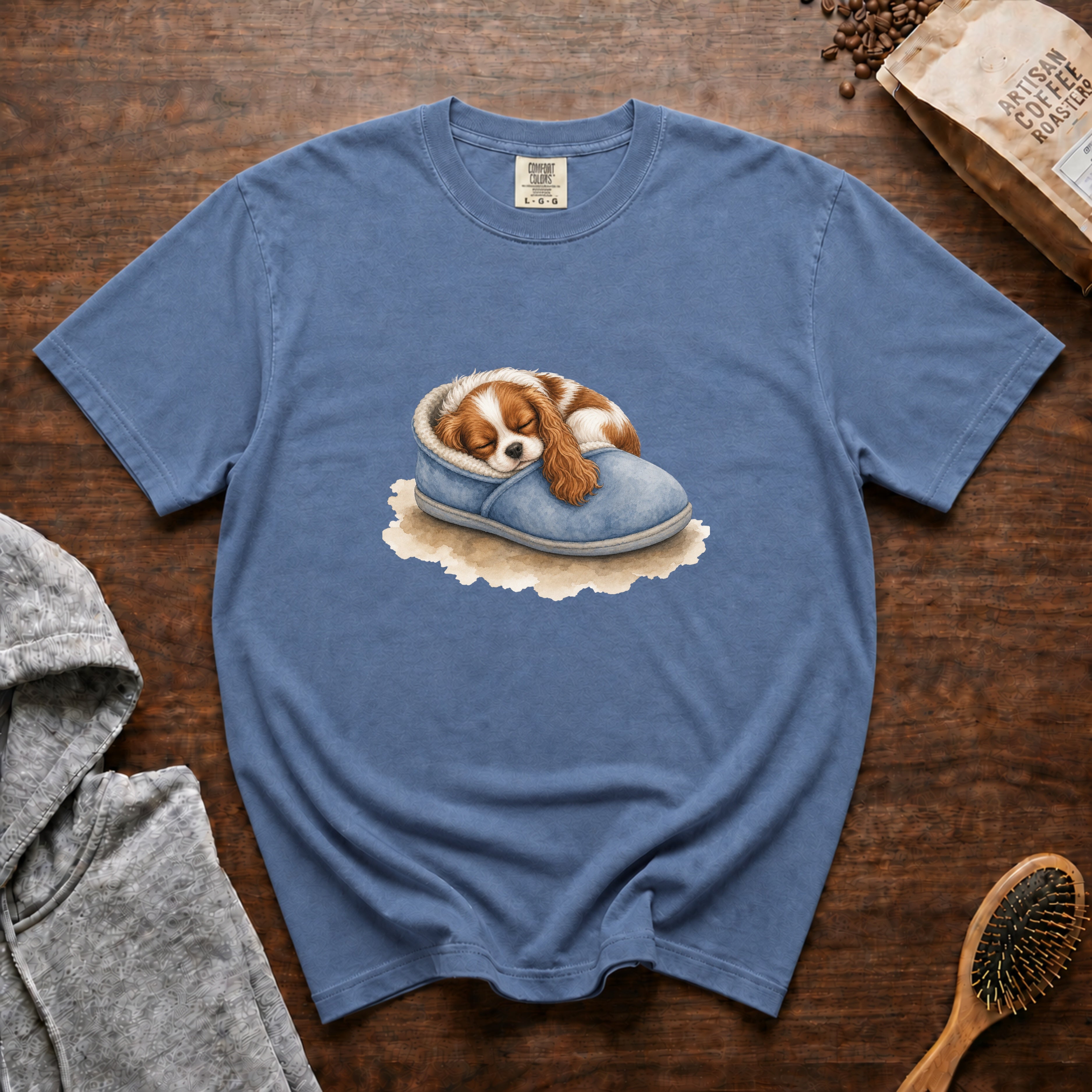 Sleepy Slipper Guard T-Shirt — Blue Jean