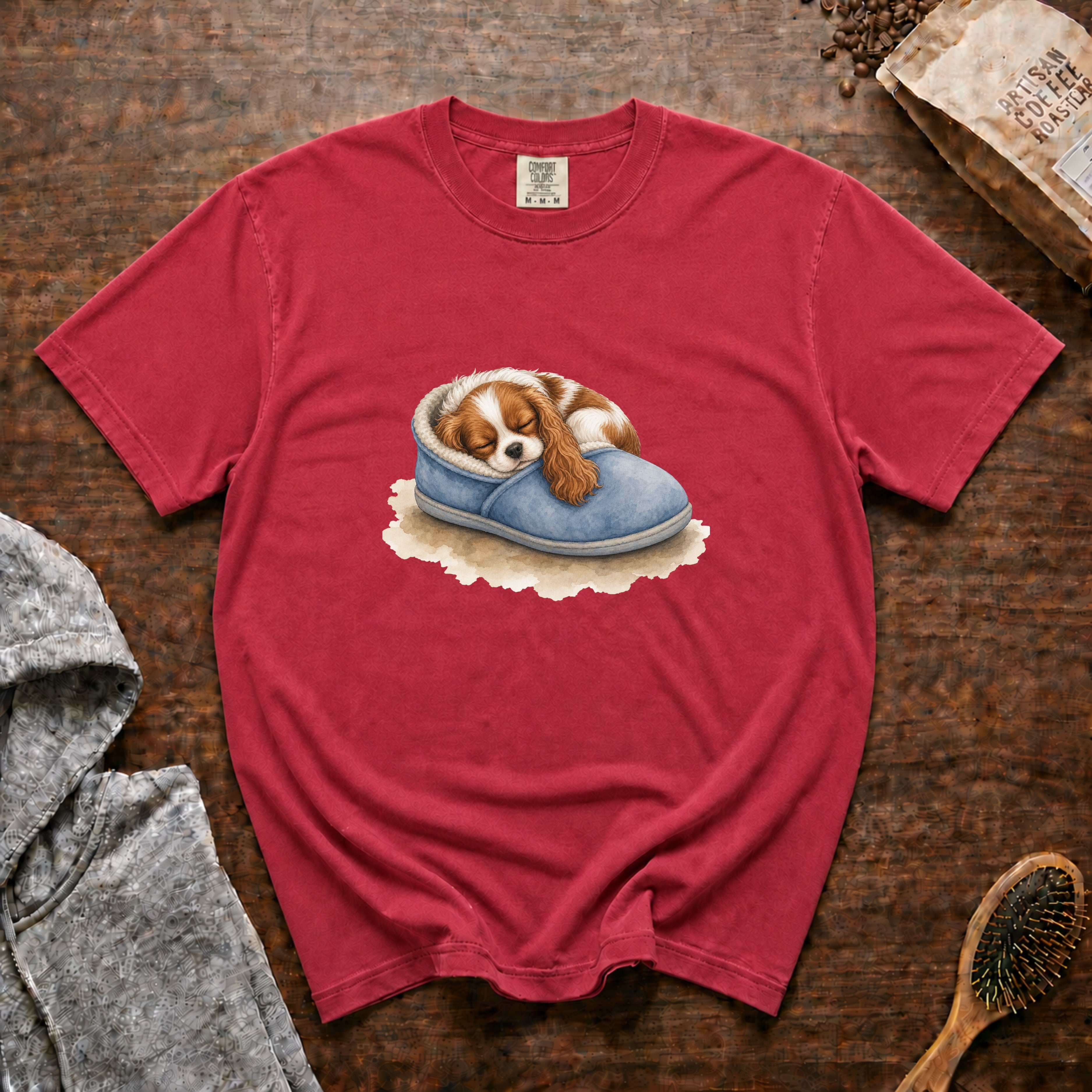 Sleepy Slipper Guard T-Shirt — Crimson