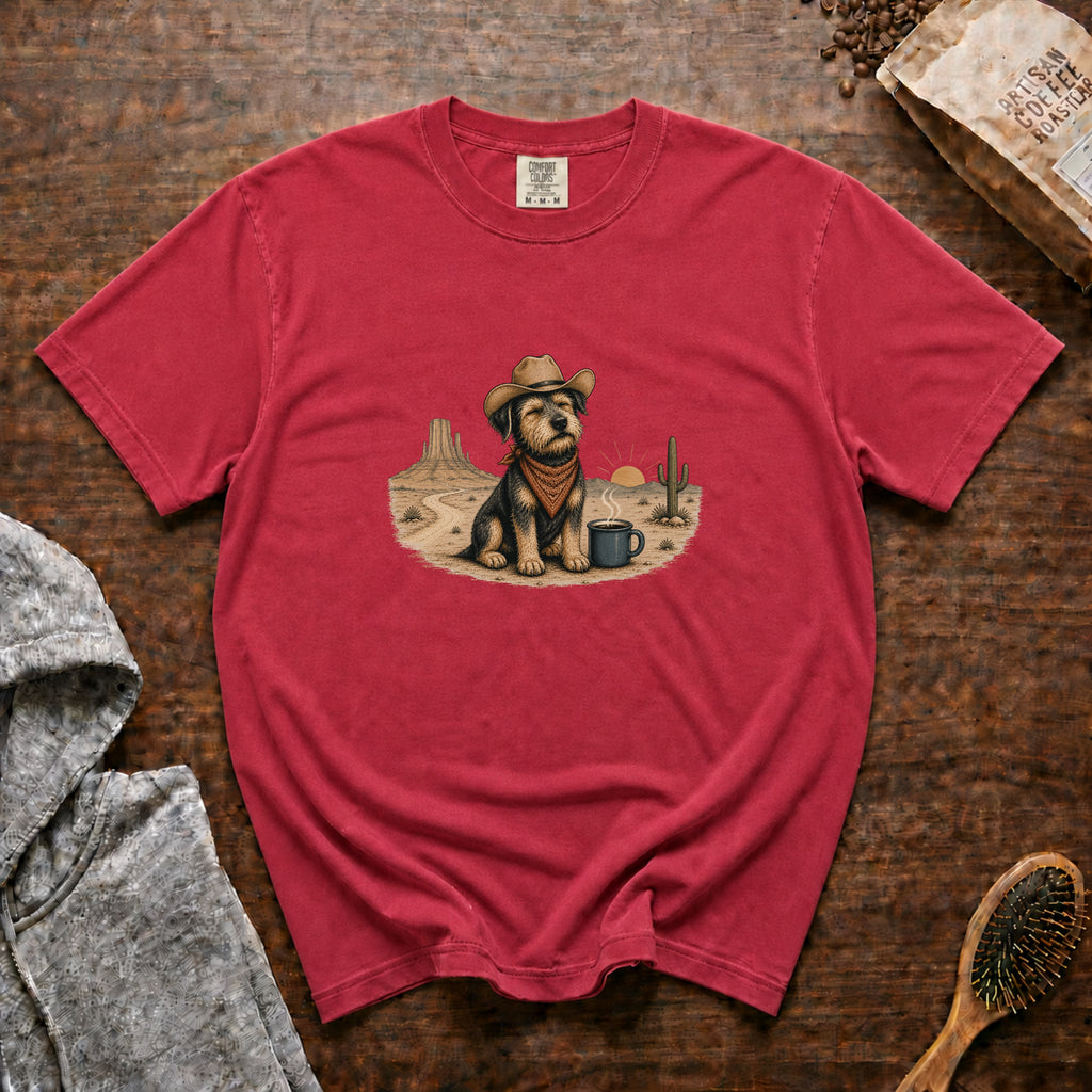 Slow Mornings, Long Trails T-Shirt — Crimson