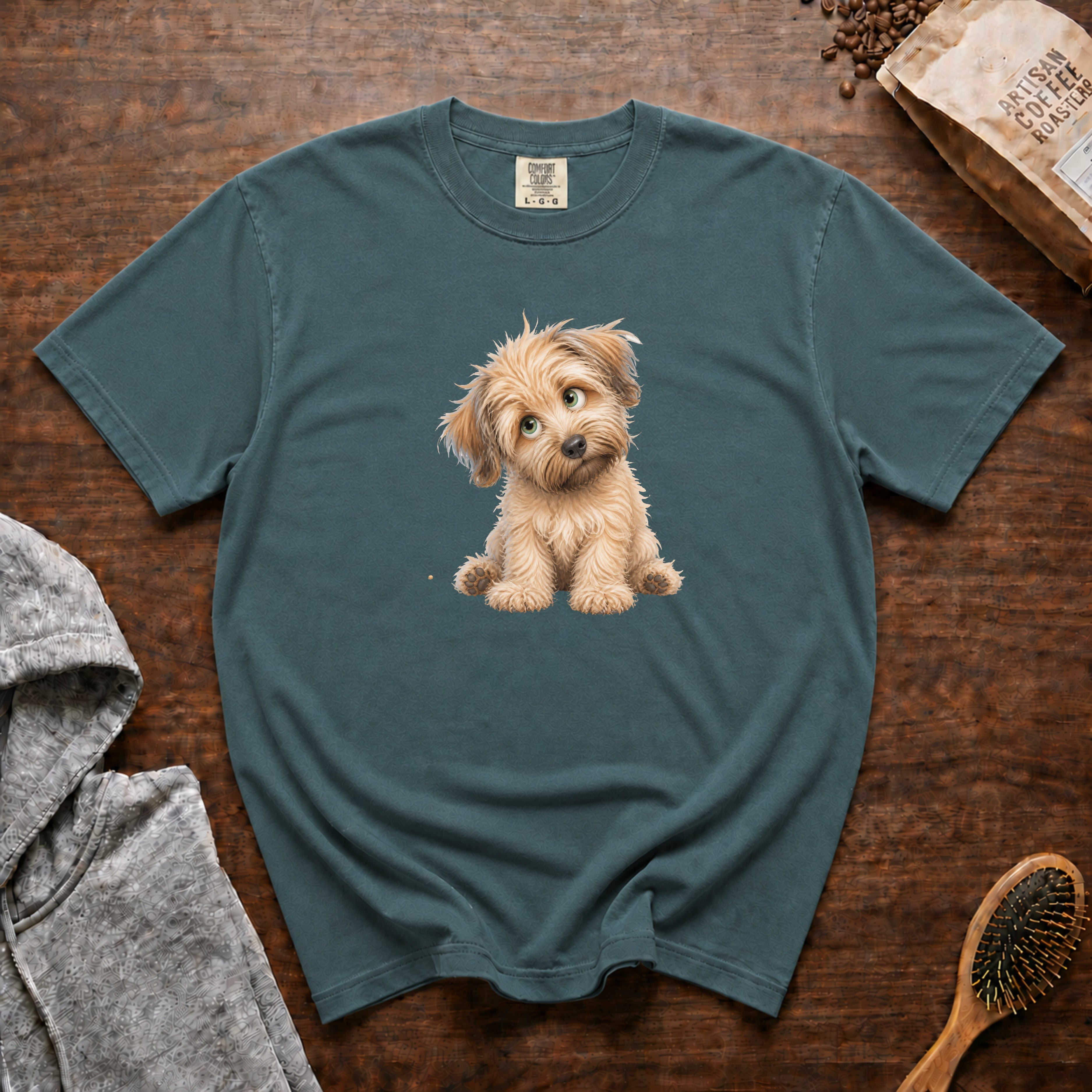 Soft Coated Wheaten Terrier T-Shirt — Blue Spruce