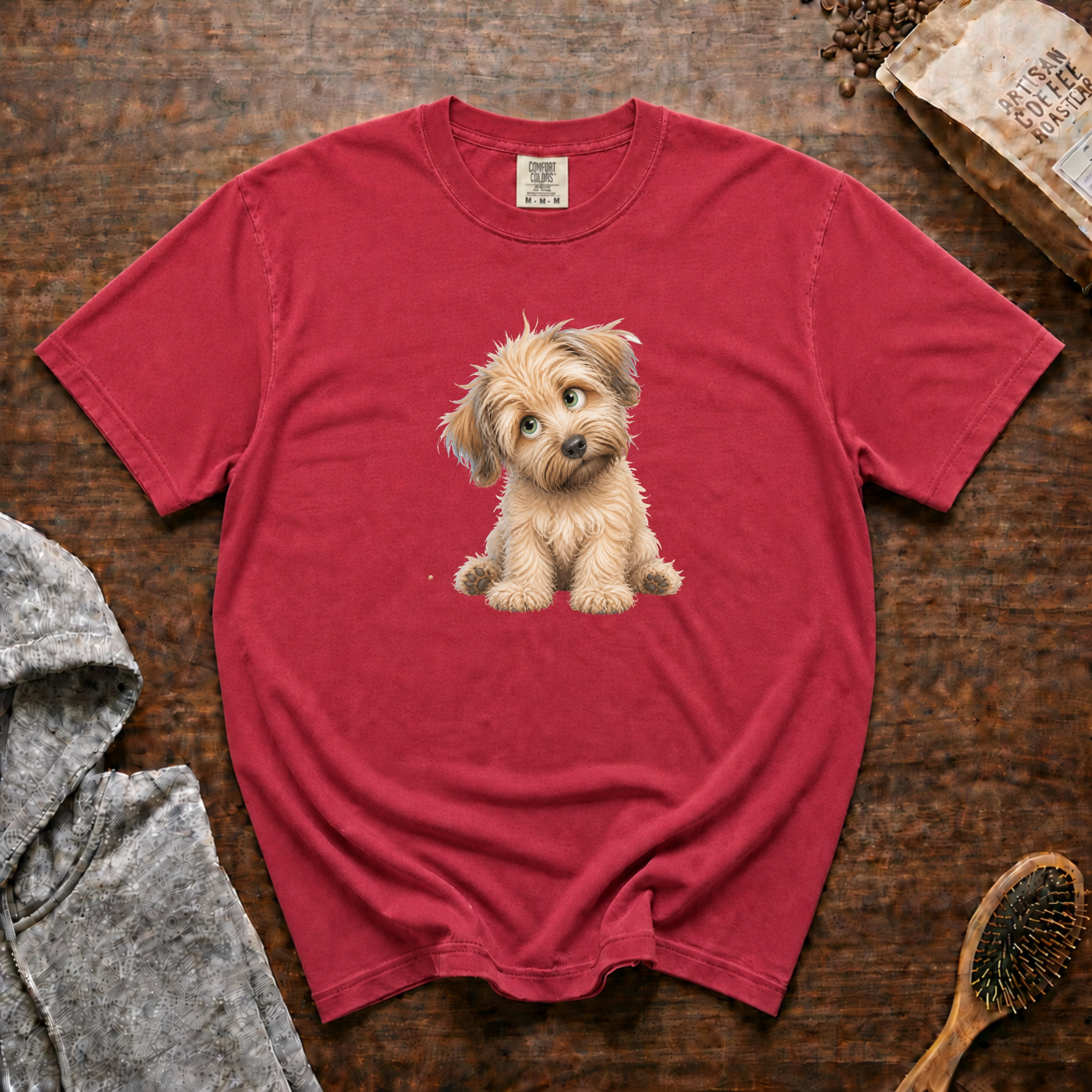 Soft Coated Wheaten Terrier T-Shirt — Crimson