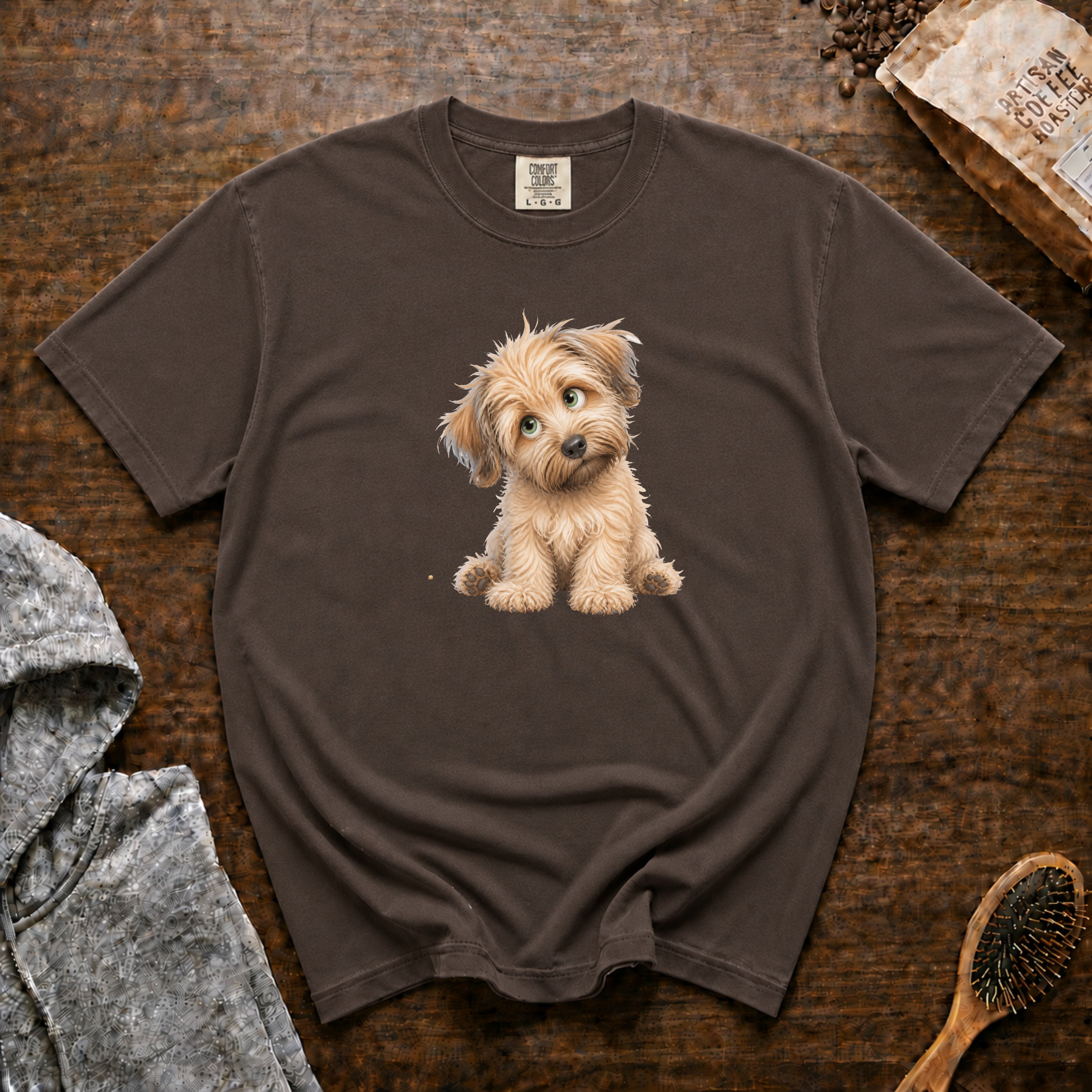Soft Coated Wheaten Terrier T-Shirt — Espresso