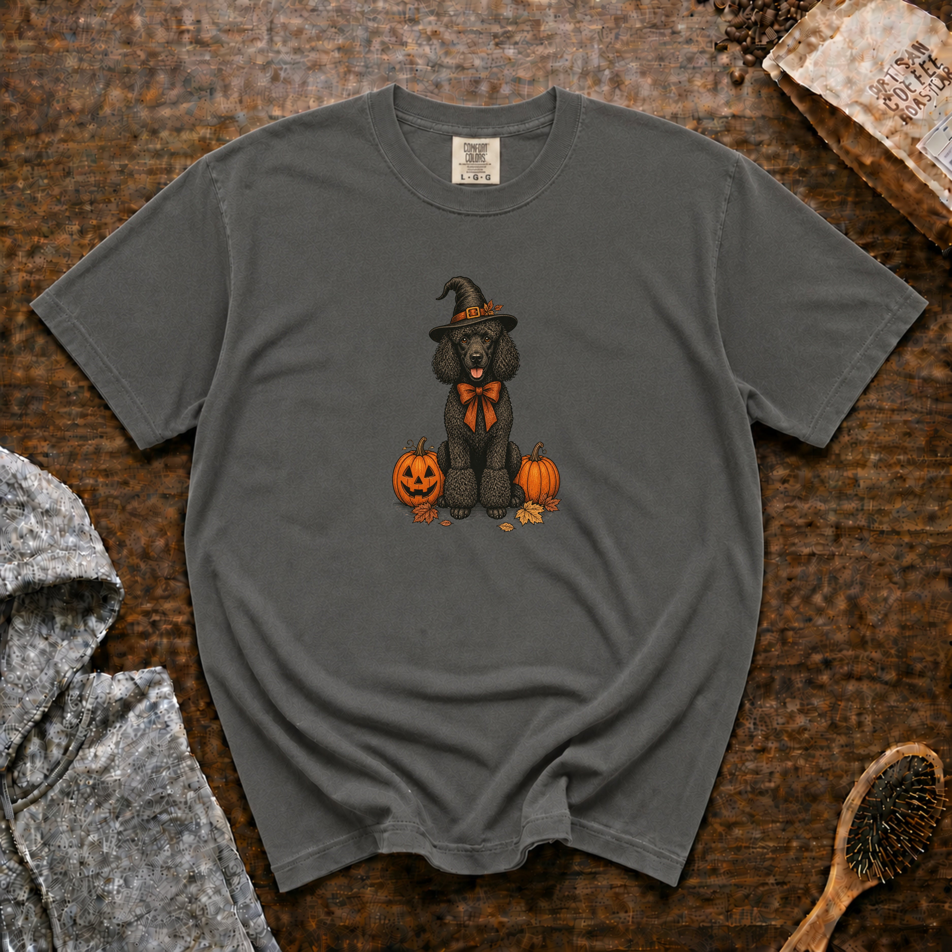 Standard Poodle Halloween T-Shirt — Pepper