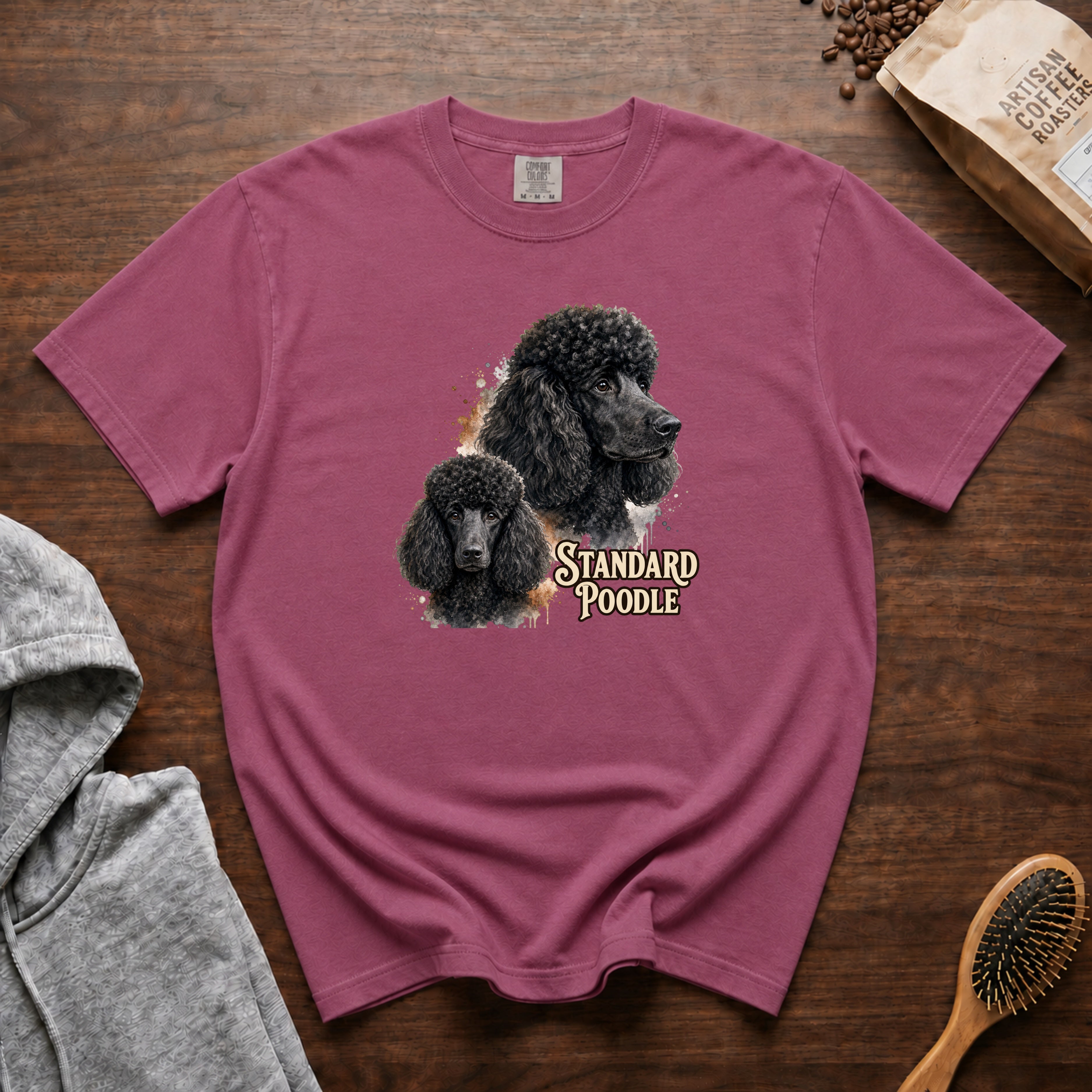 Standard Poodle T-Shirt — Berry