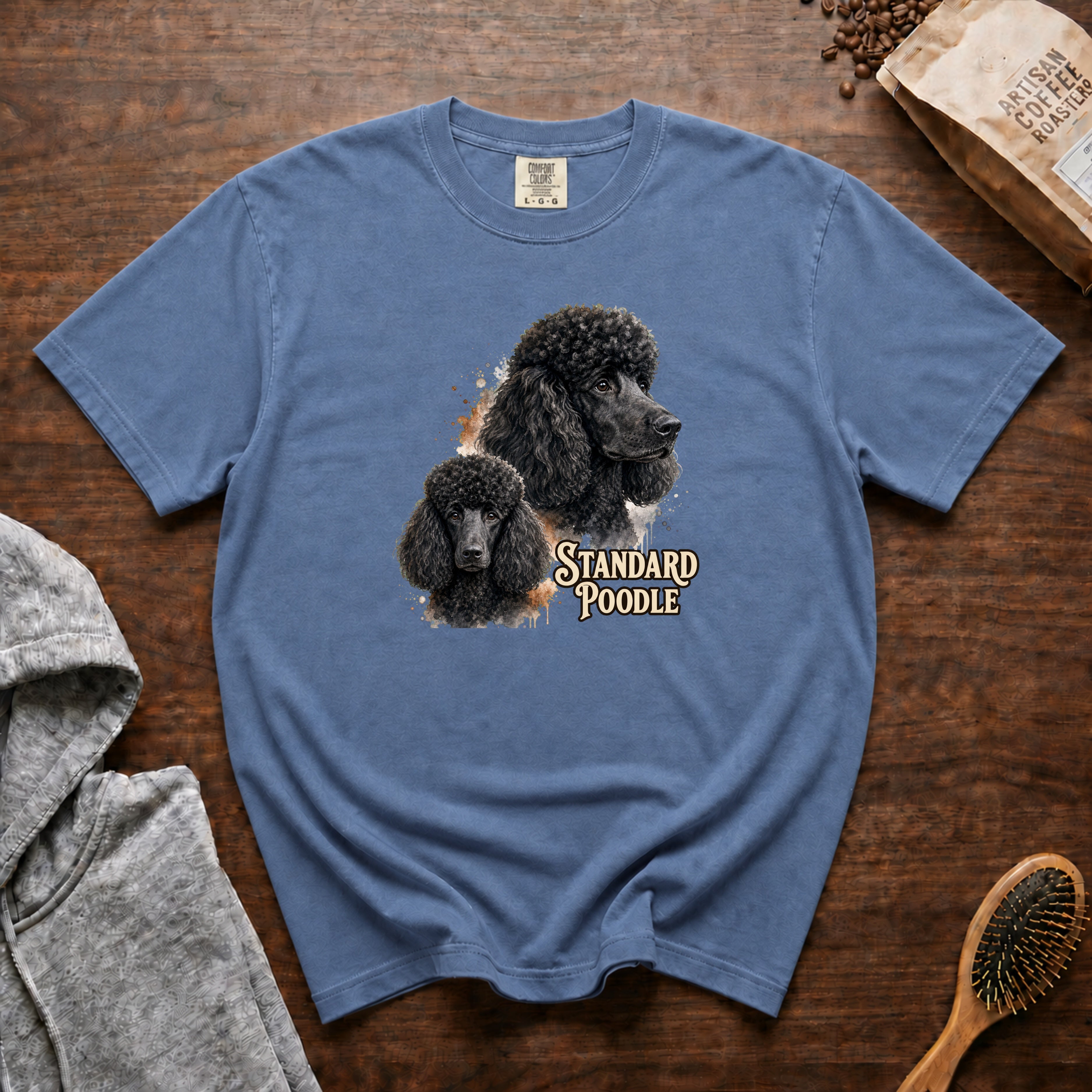 Standard Poodle T-Shirt — Blue Jean
