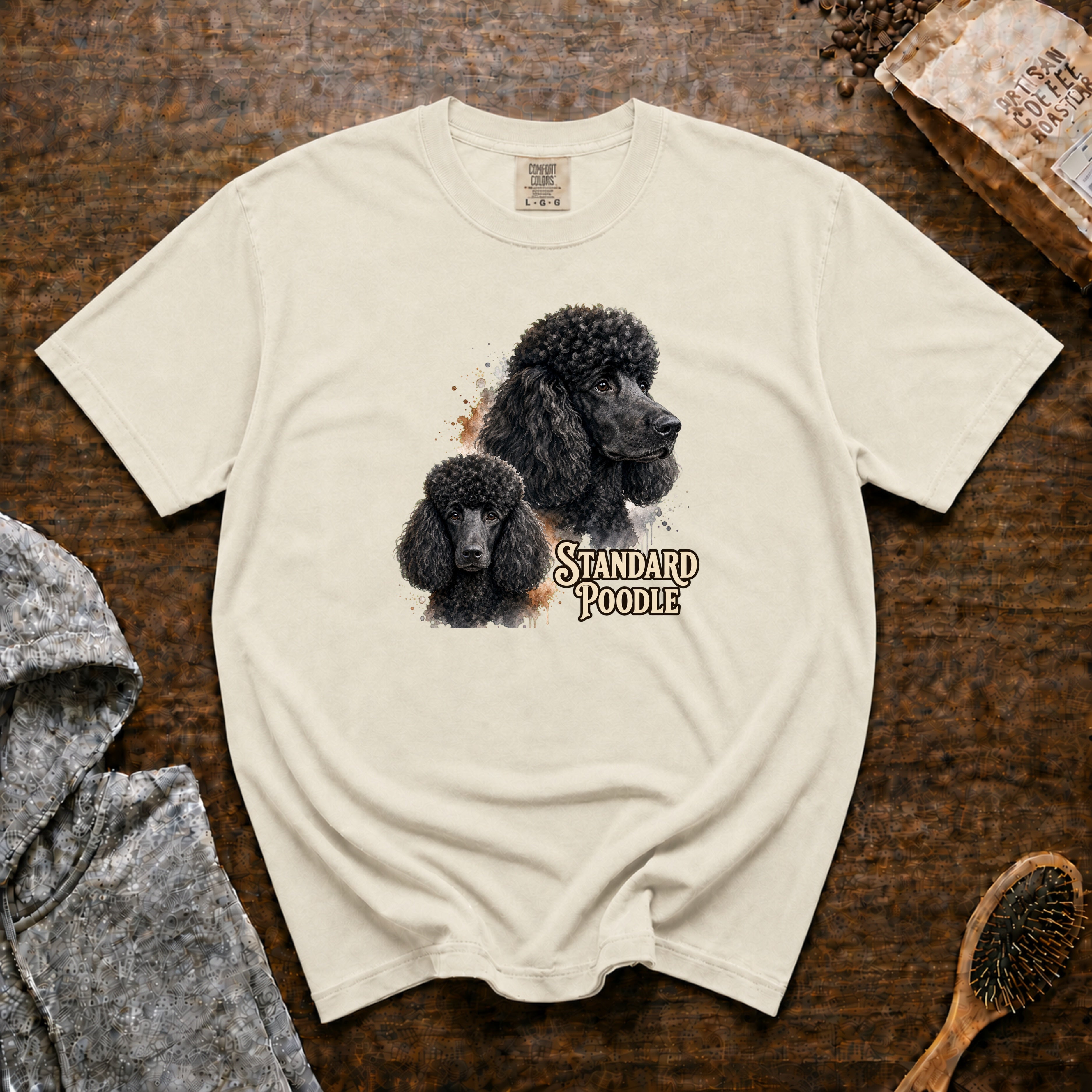 Standard Poodle T-Shirt — Ivory