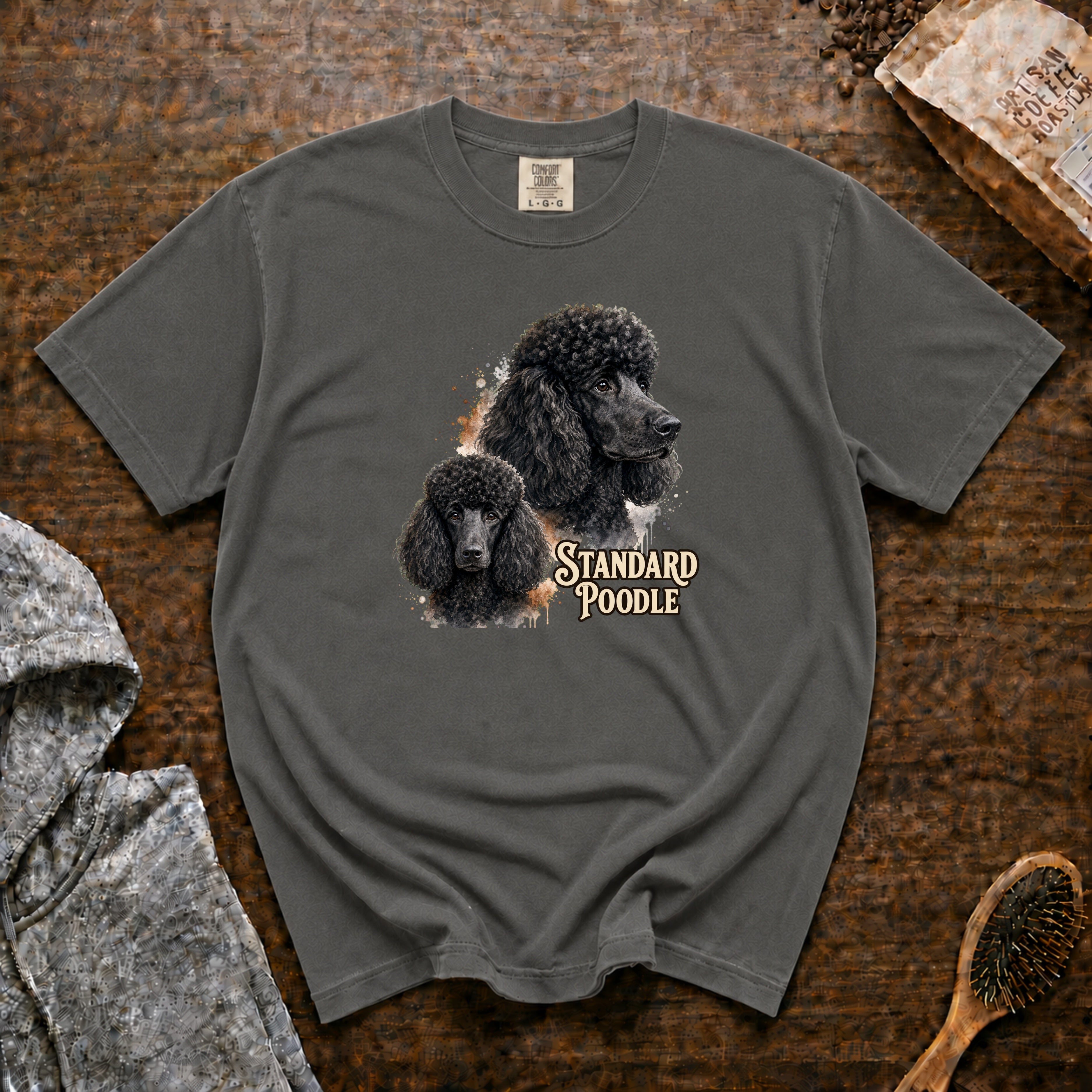 Standard Poodle T-Shirt — Pepper