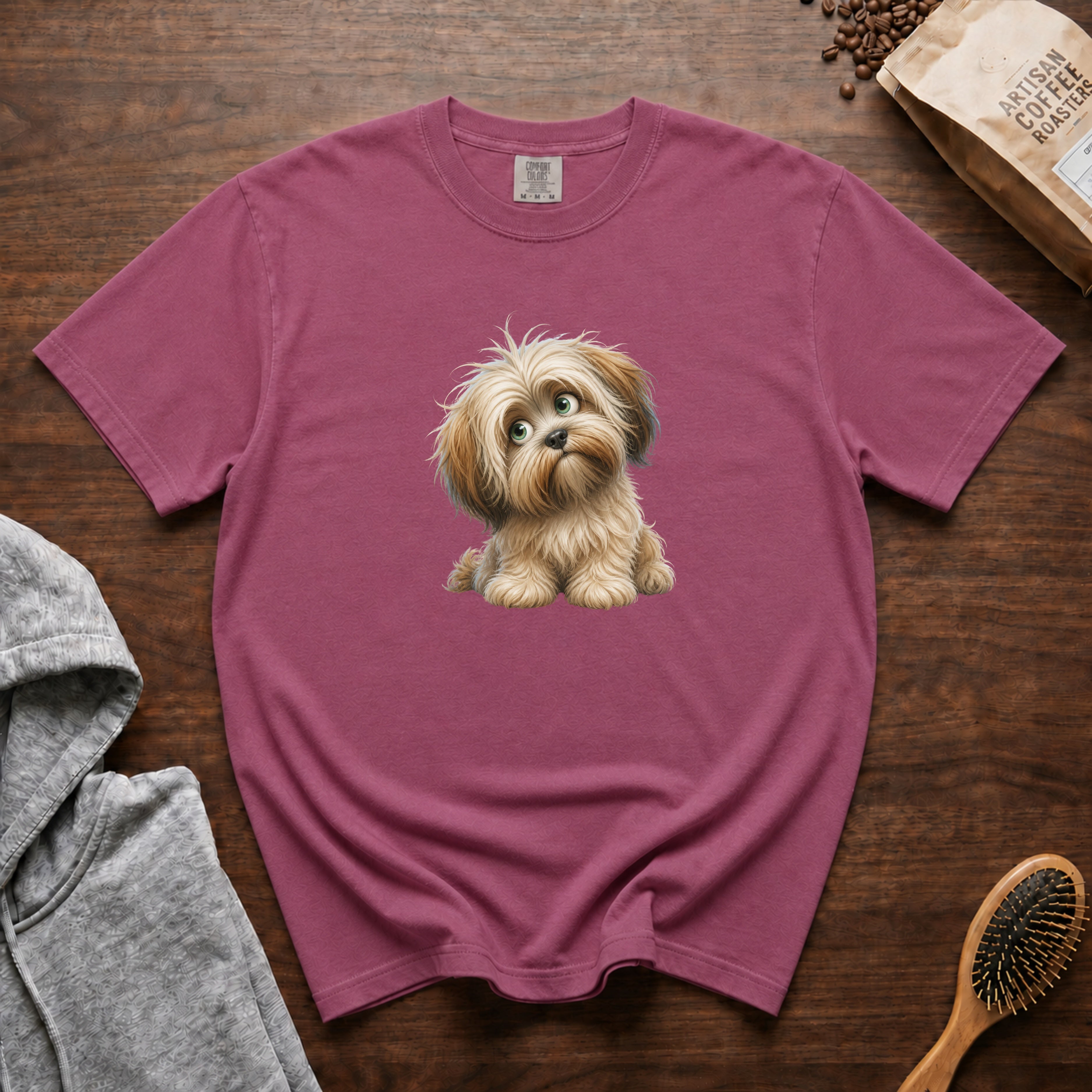 Sweet Lhasa Apso T-Shirt — Berry