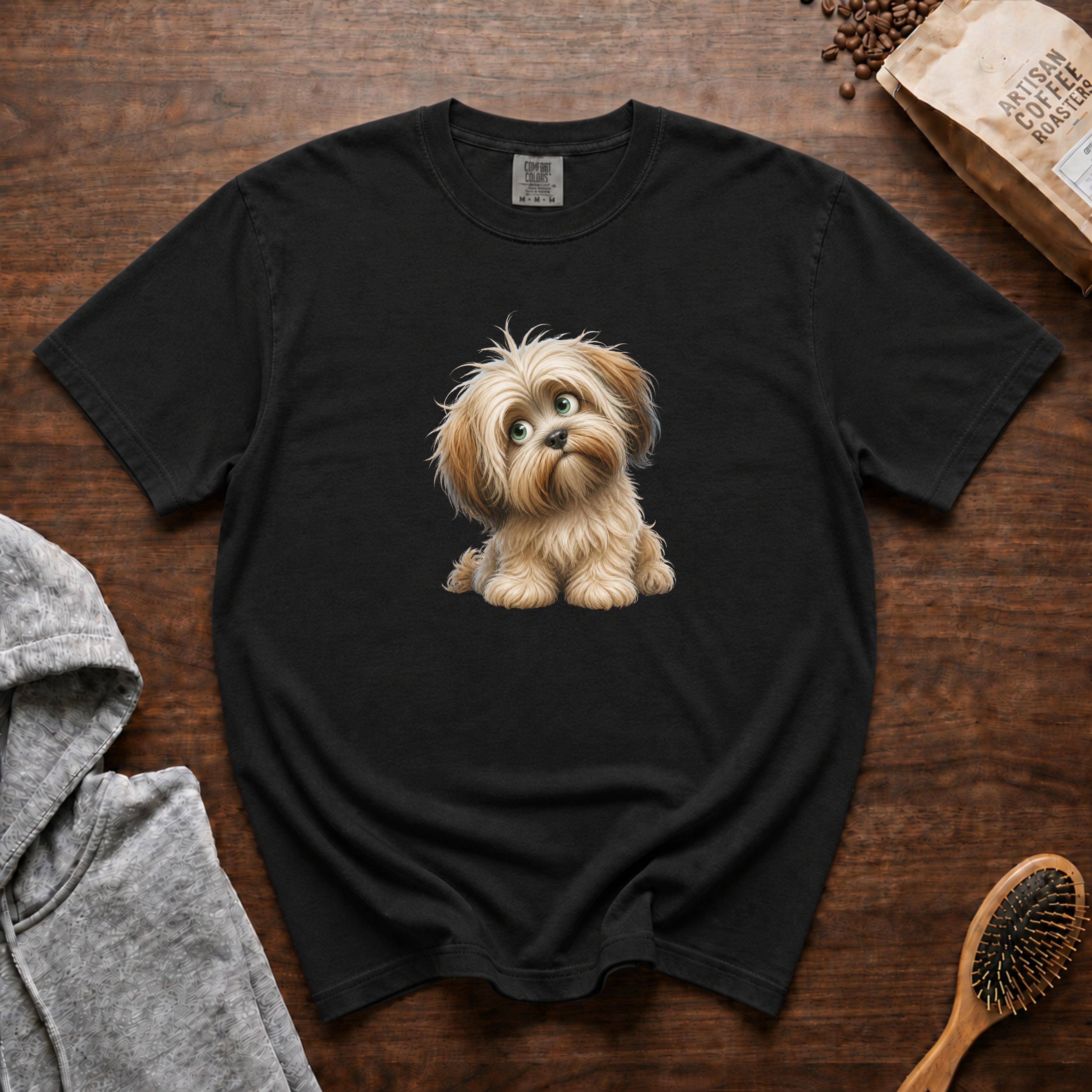 Sweet Lhasa Apso T-Shirt — Black