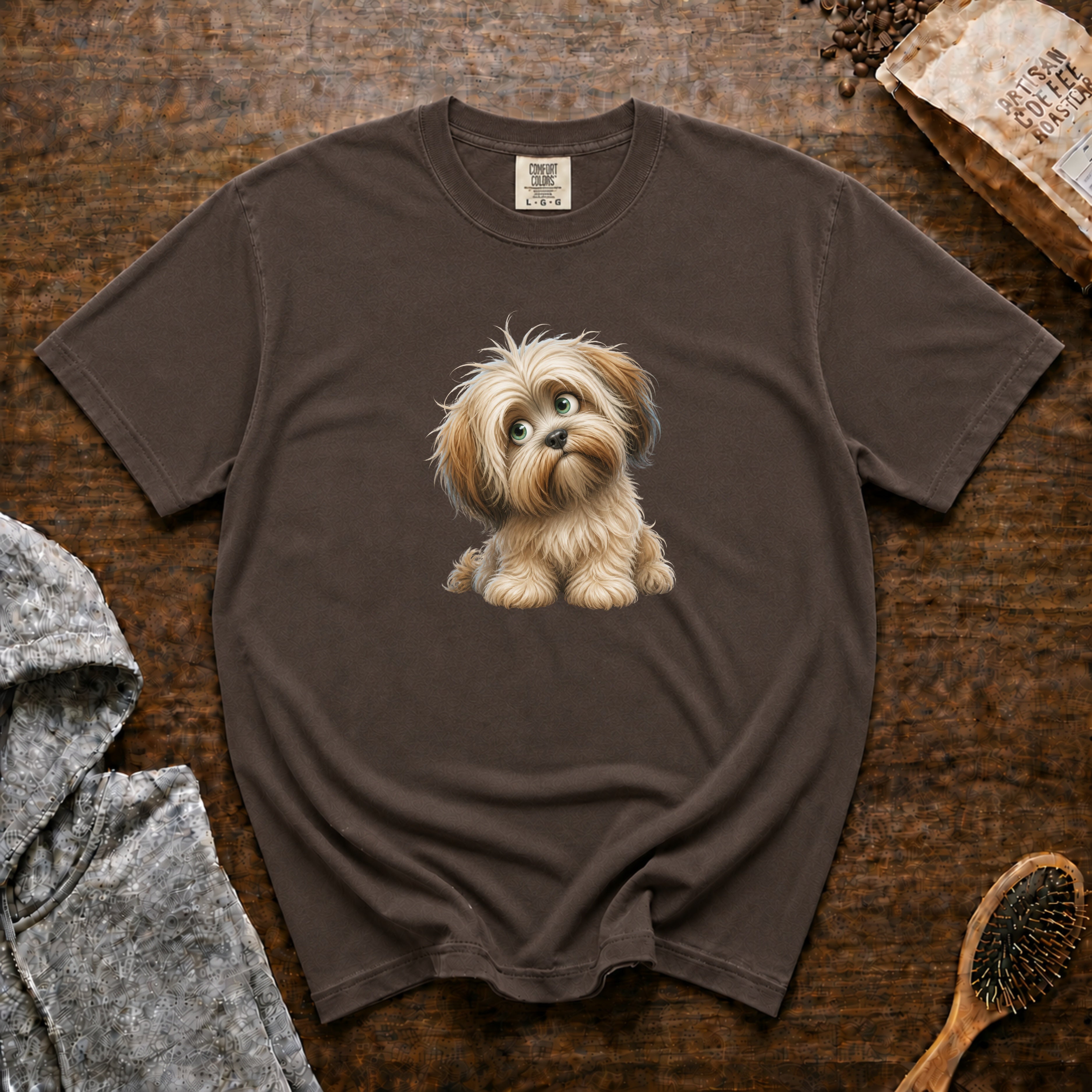 Sweet Lhasa Apso T-Shirt — Espresso