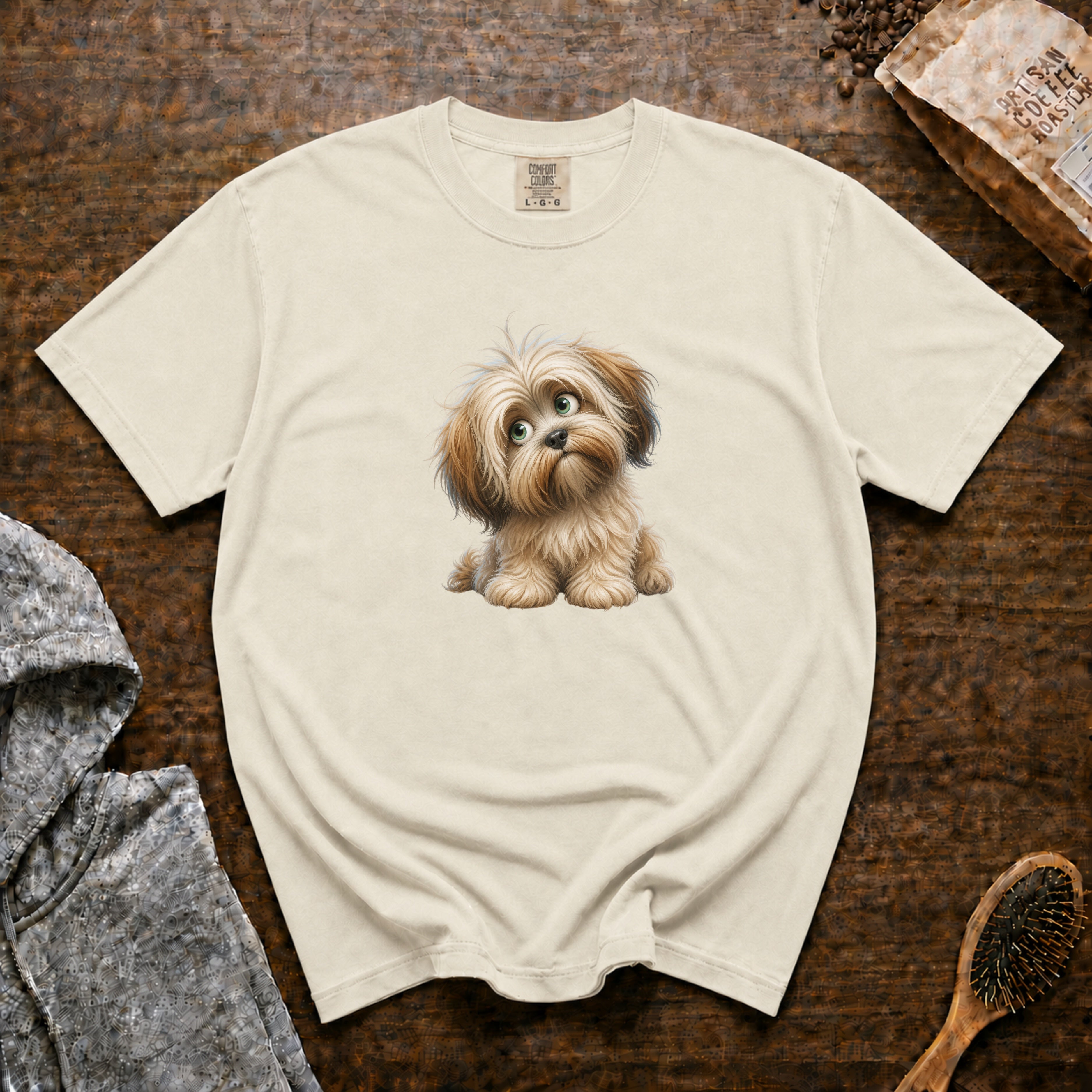 Sweet Lhasa Apso T-Shirt — Ivory