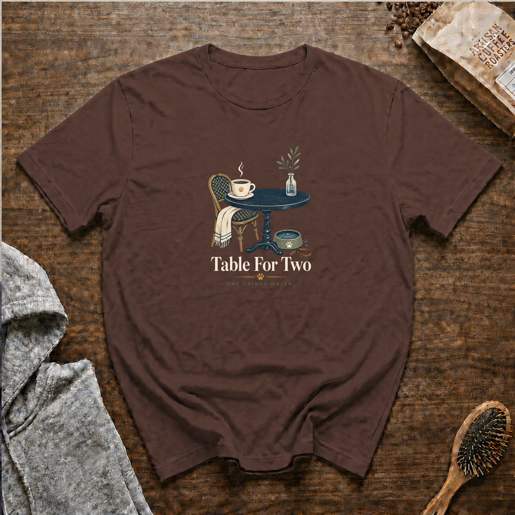Table For Two T-Shirt — Espresso