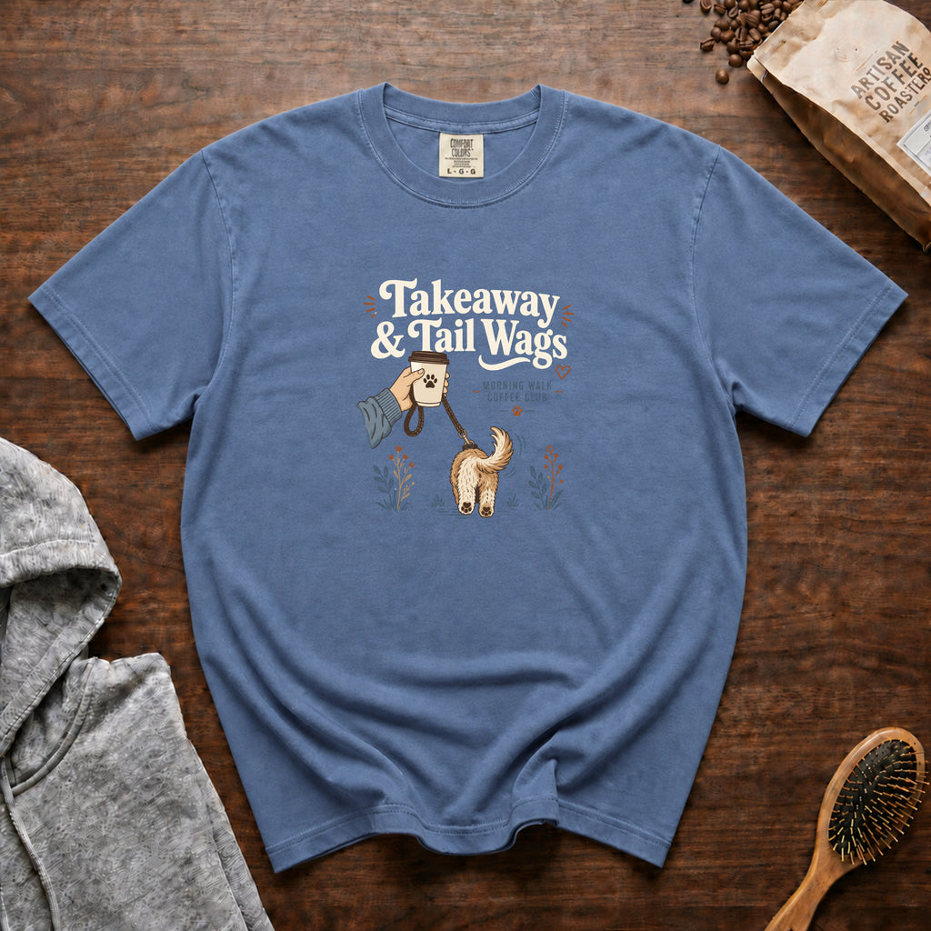 Takeaway And Tail Wags 1 T-Shirt — Blue Jean