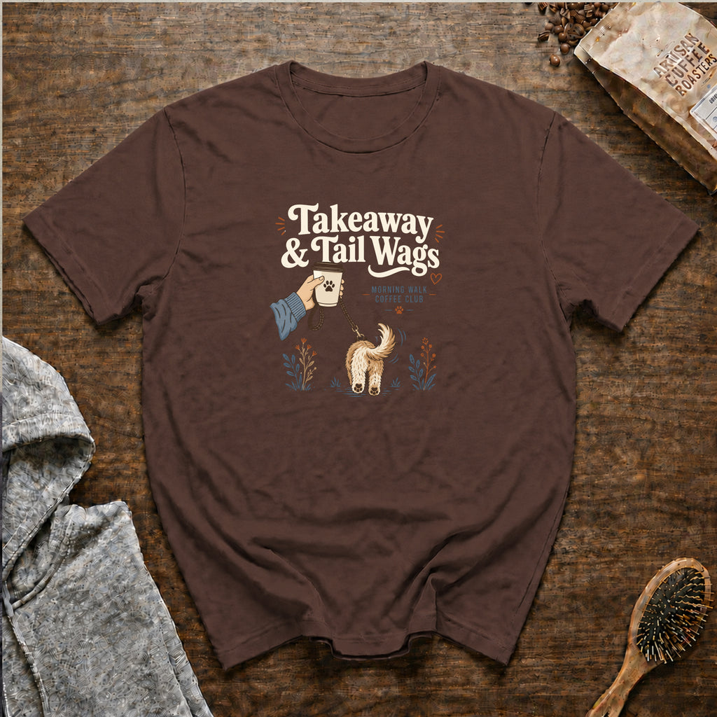 Takeaway And Tail Wags T-Shirt — Espresso