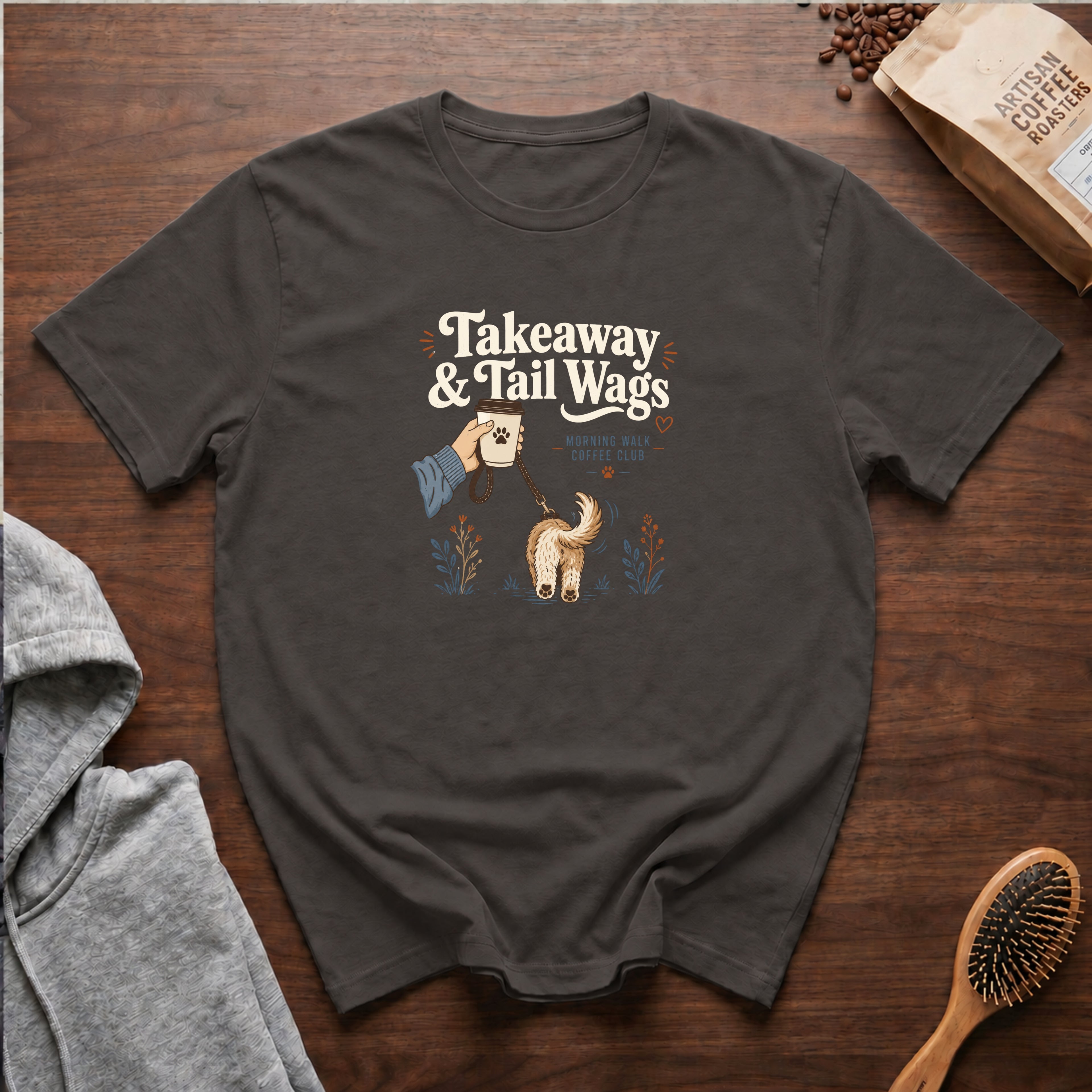 Takeaway And Tail Wags T-Shirt — Pepper