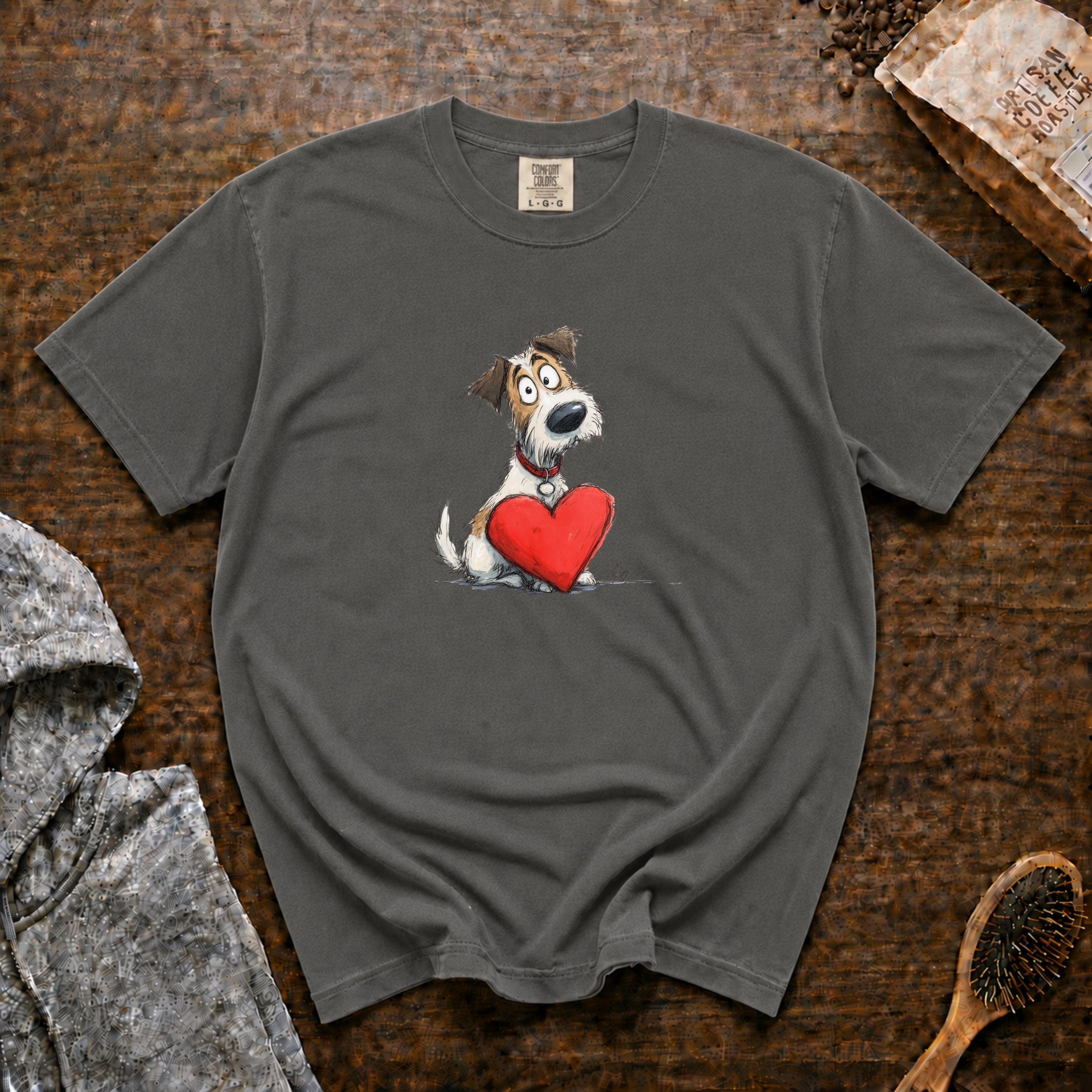 Terrier Heart T-Shirt — Pepper