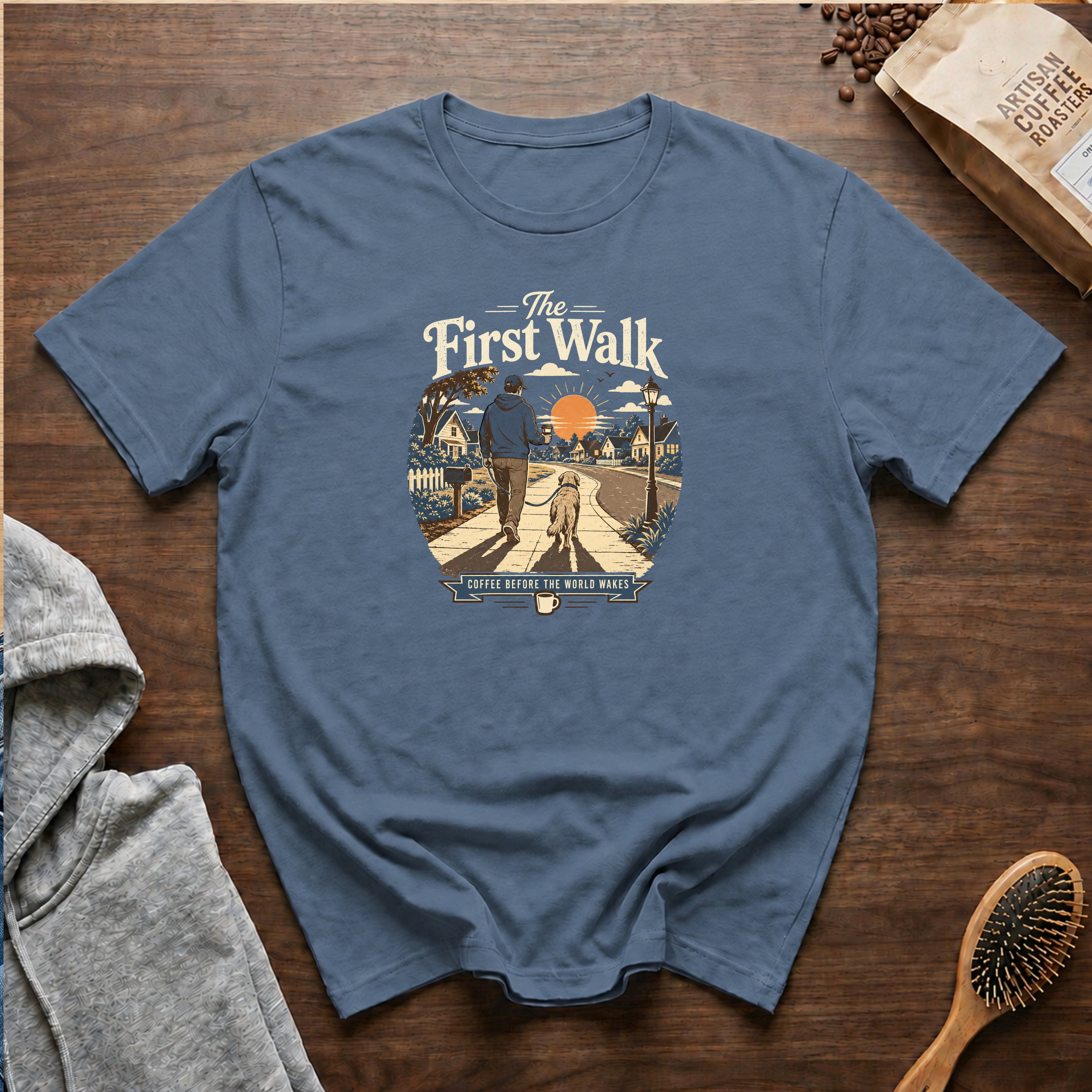The First Walk T-Shirt — Blue Jean