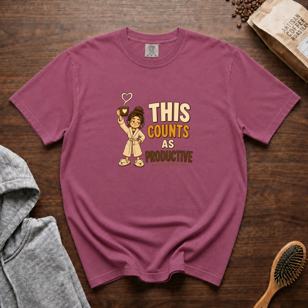 This Counts As Productive T-Shirt — Berry
