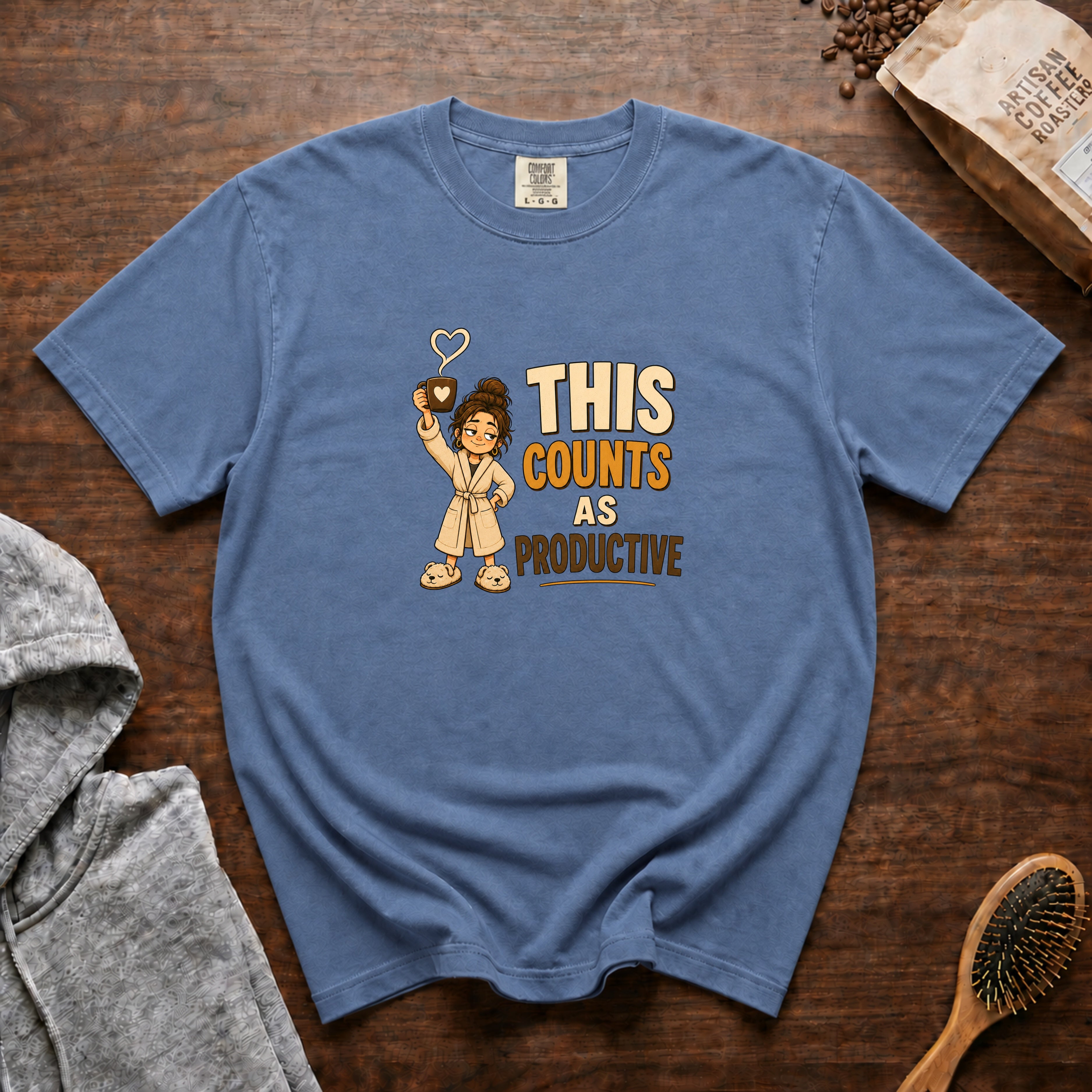 This Counts As Productive T-Shirt — Blue Jean