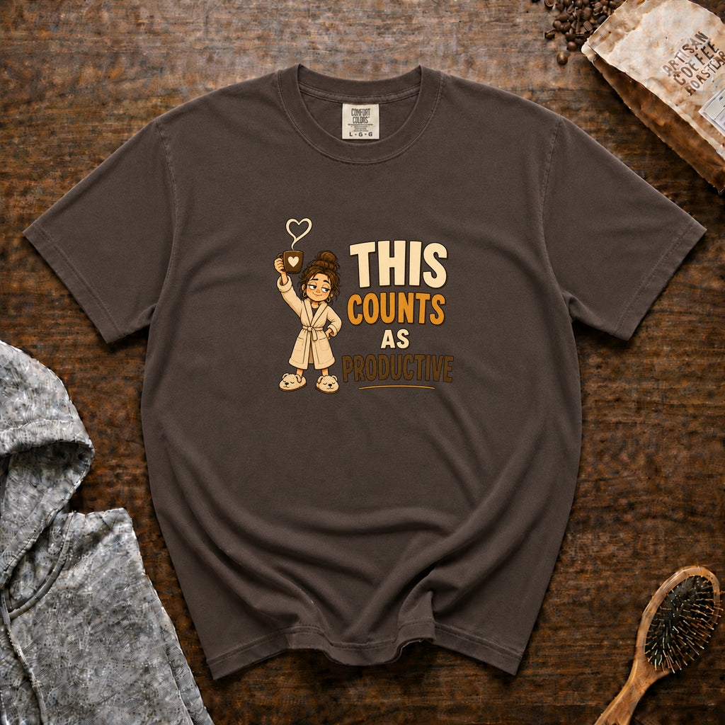 This Counts As Productive T-Shirt — Espresso