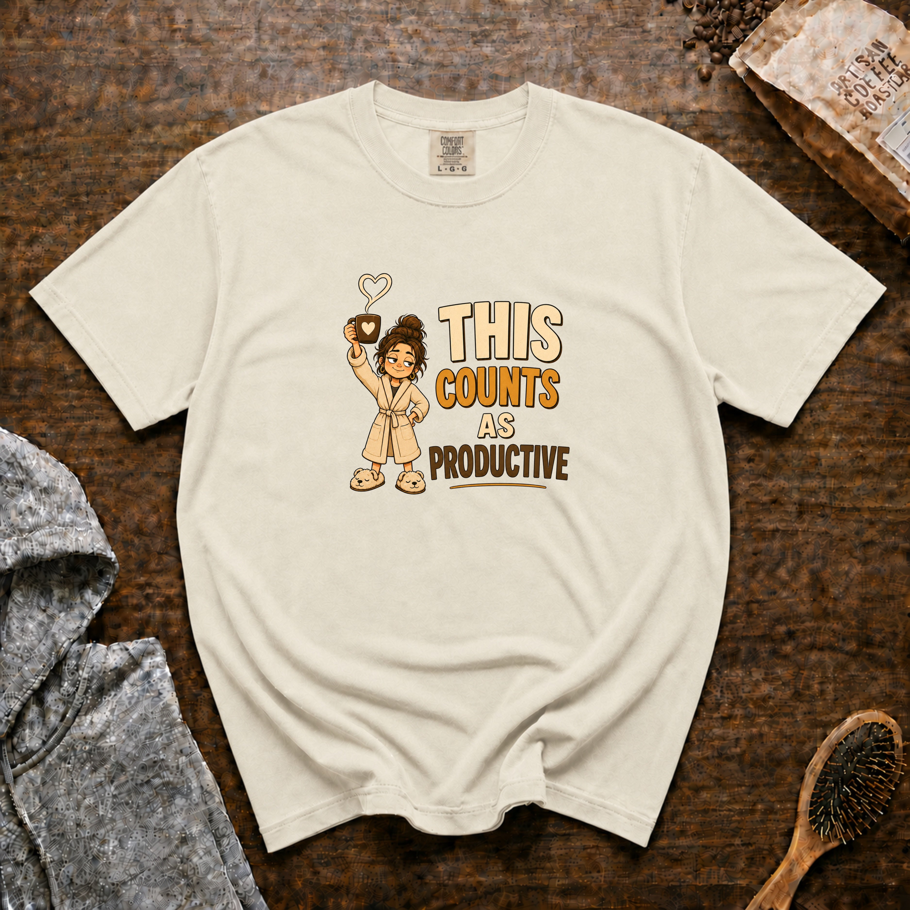 This Counts As Productive T-Shirt — Ivory