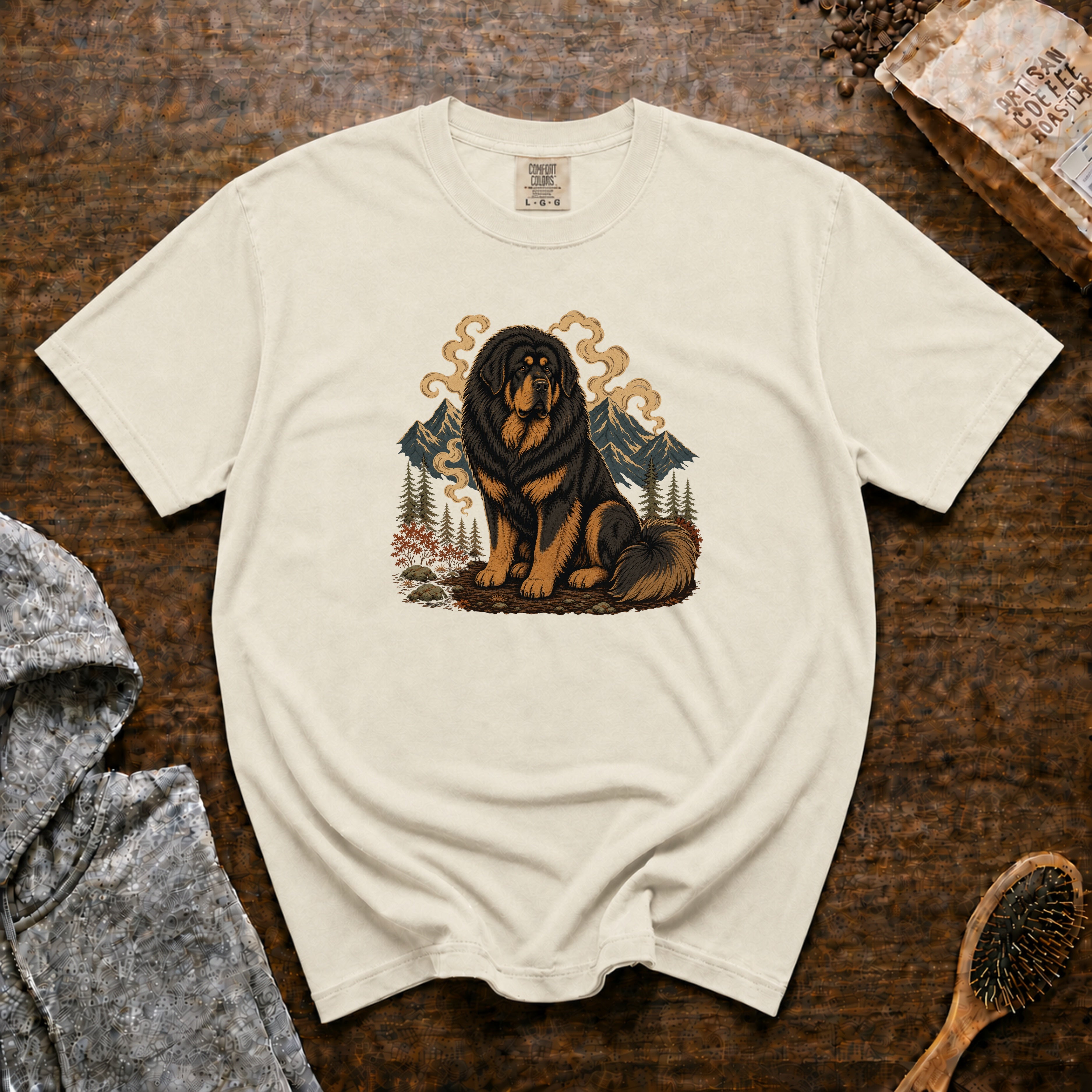 Tibetan Mastiff T-Shirt — Ivory