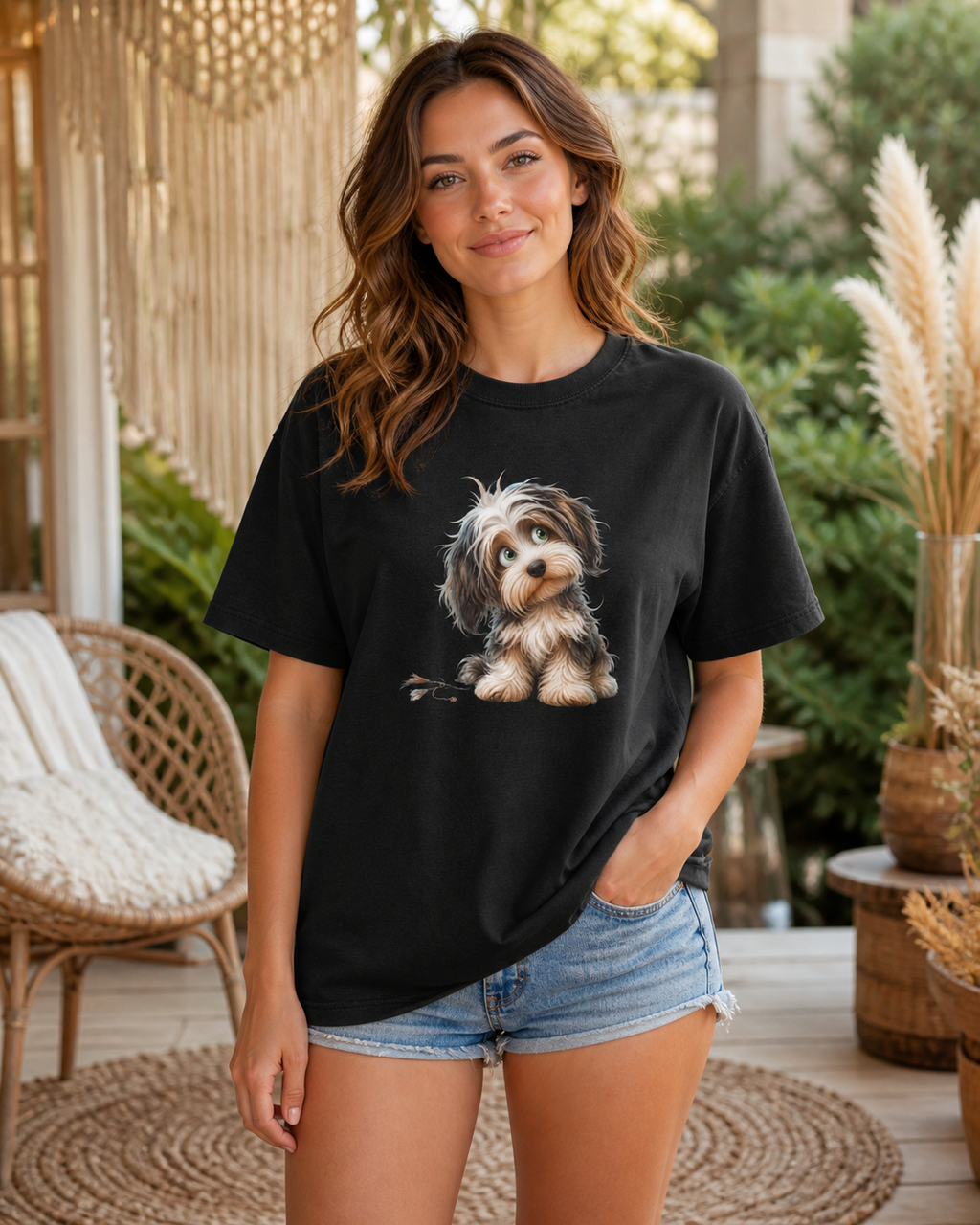 Tibetan Terrier Feathered Friend T-Shirt | Tibetan Terrier Dog Lover Tee