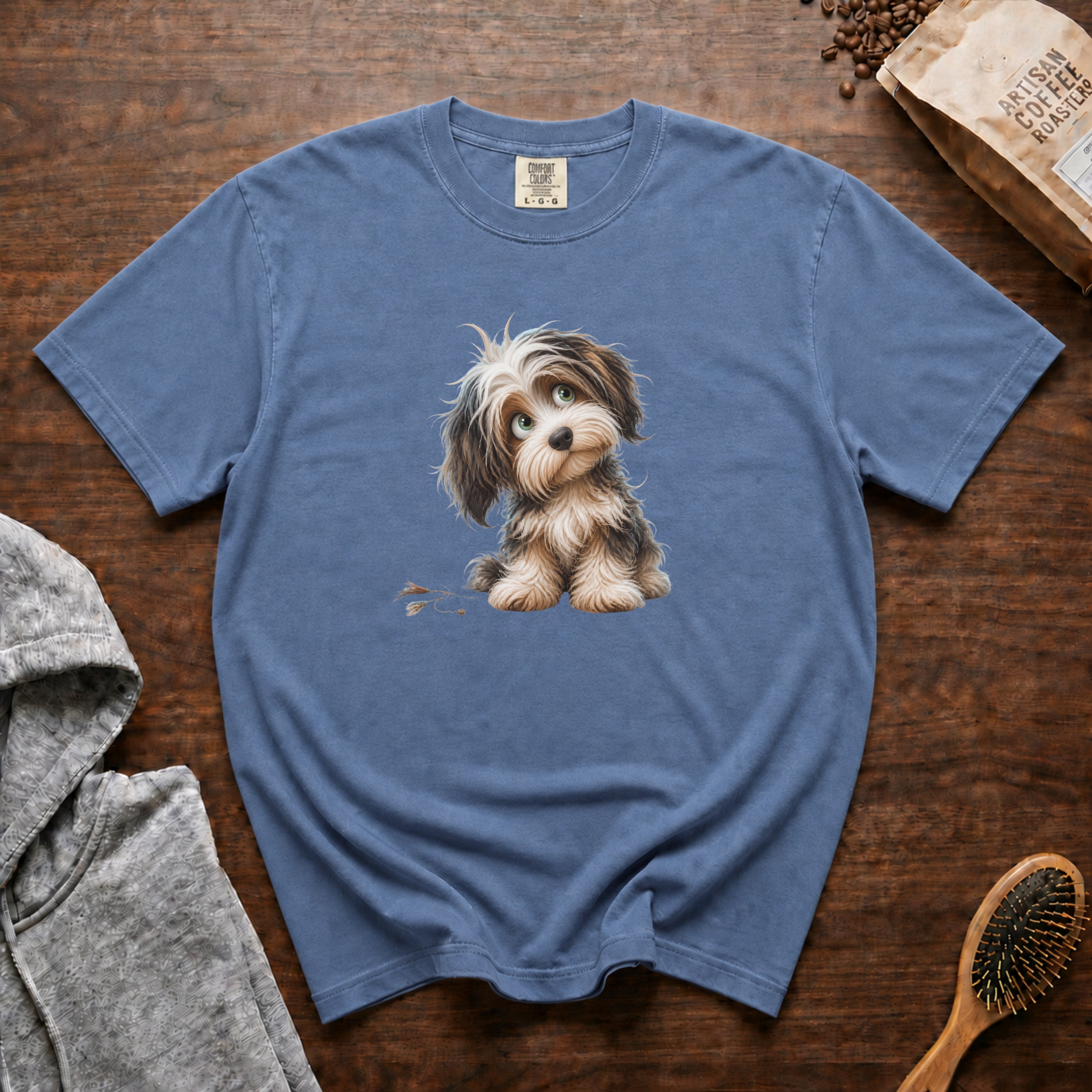 Tibetan Terrier â Feathered Friend T-Shirt — Blue Jean