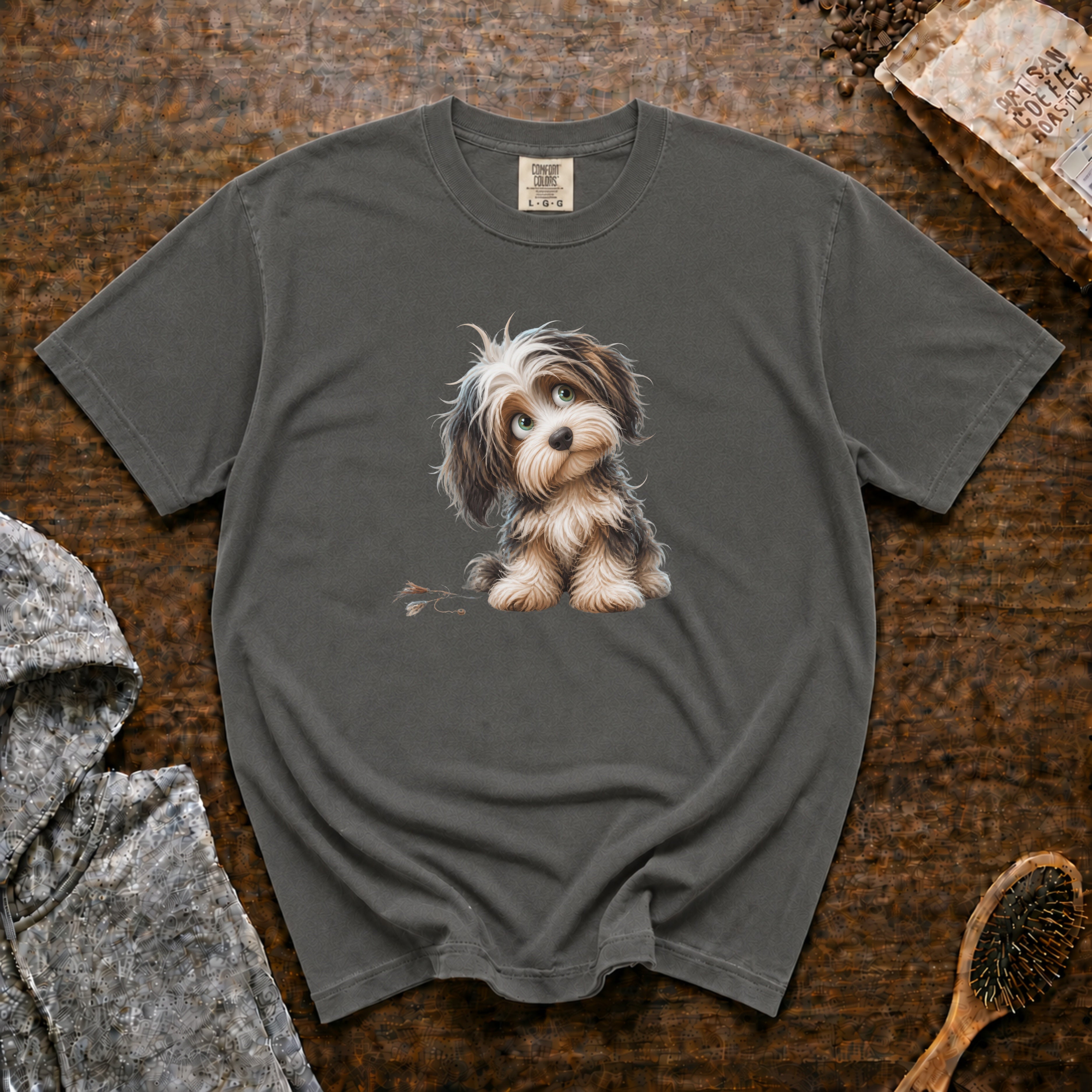 Tibetan Terrier â Feathered Friend T-Shirt — Pepper