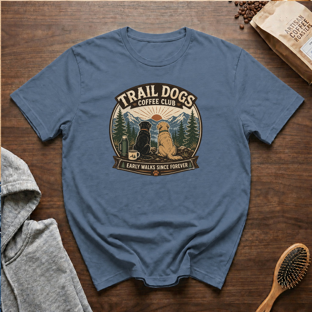 Trail Dogs Coffee Club T-Shirt — Blue Jean