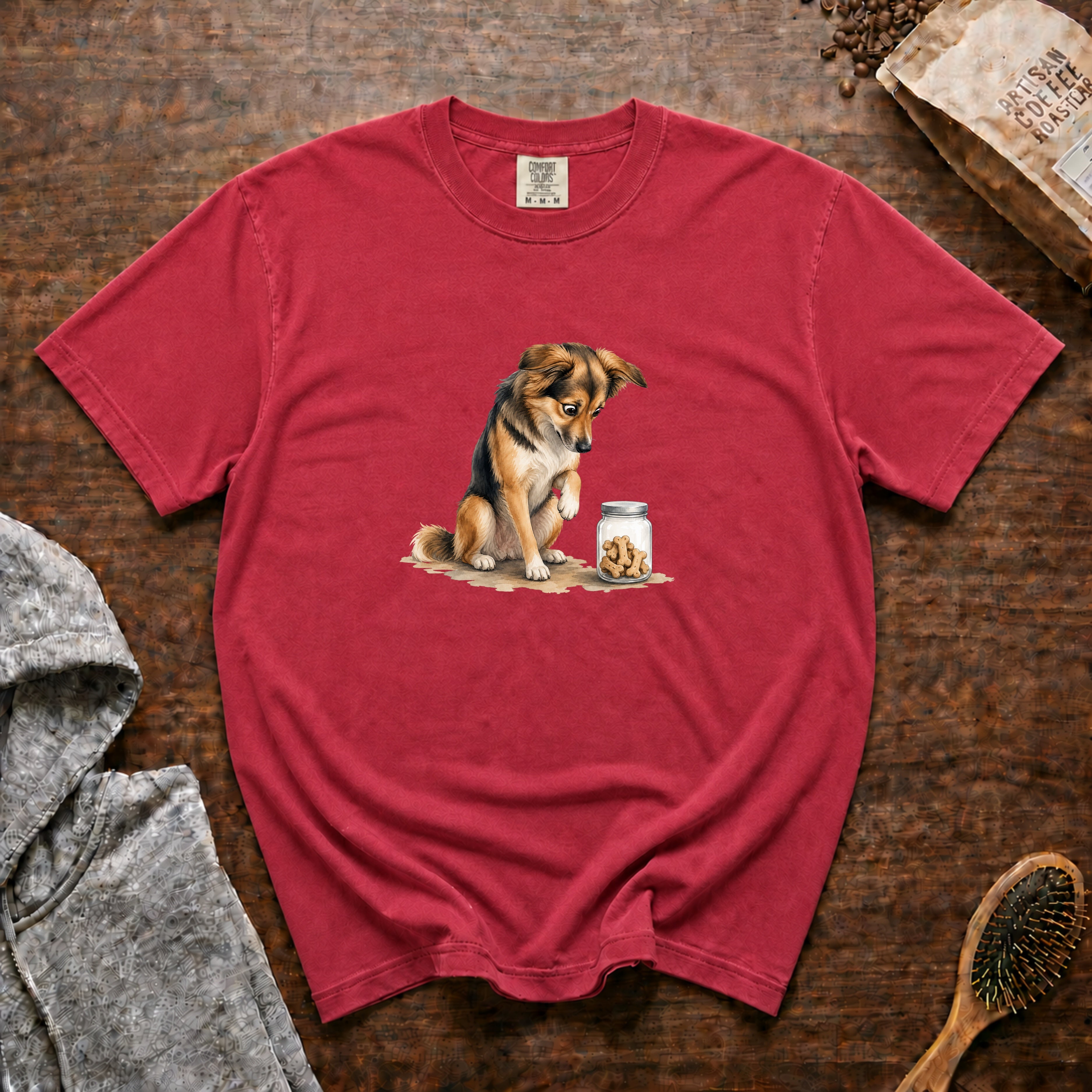 Treat Jar Focus T-Shirt — Crimson