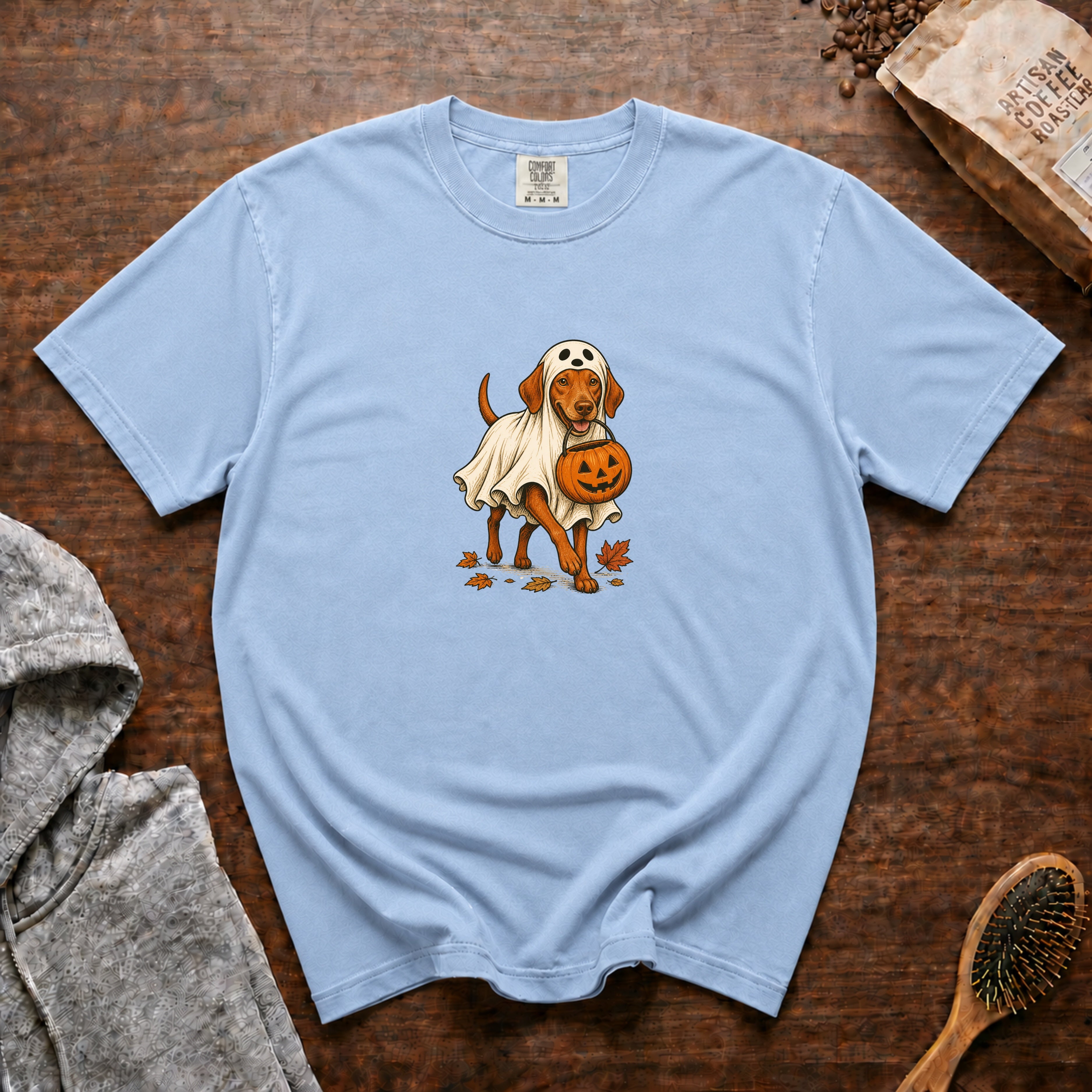 Vizsla Halloween T-Shirt — Chambray