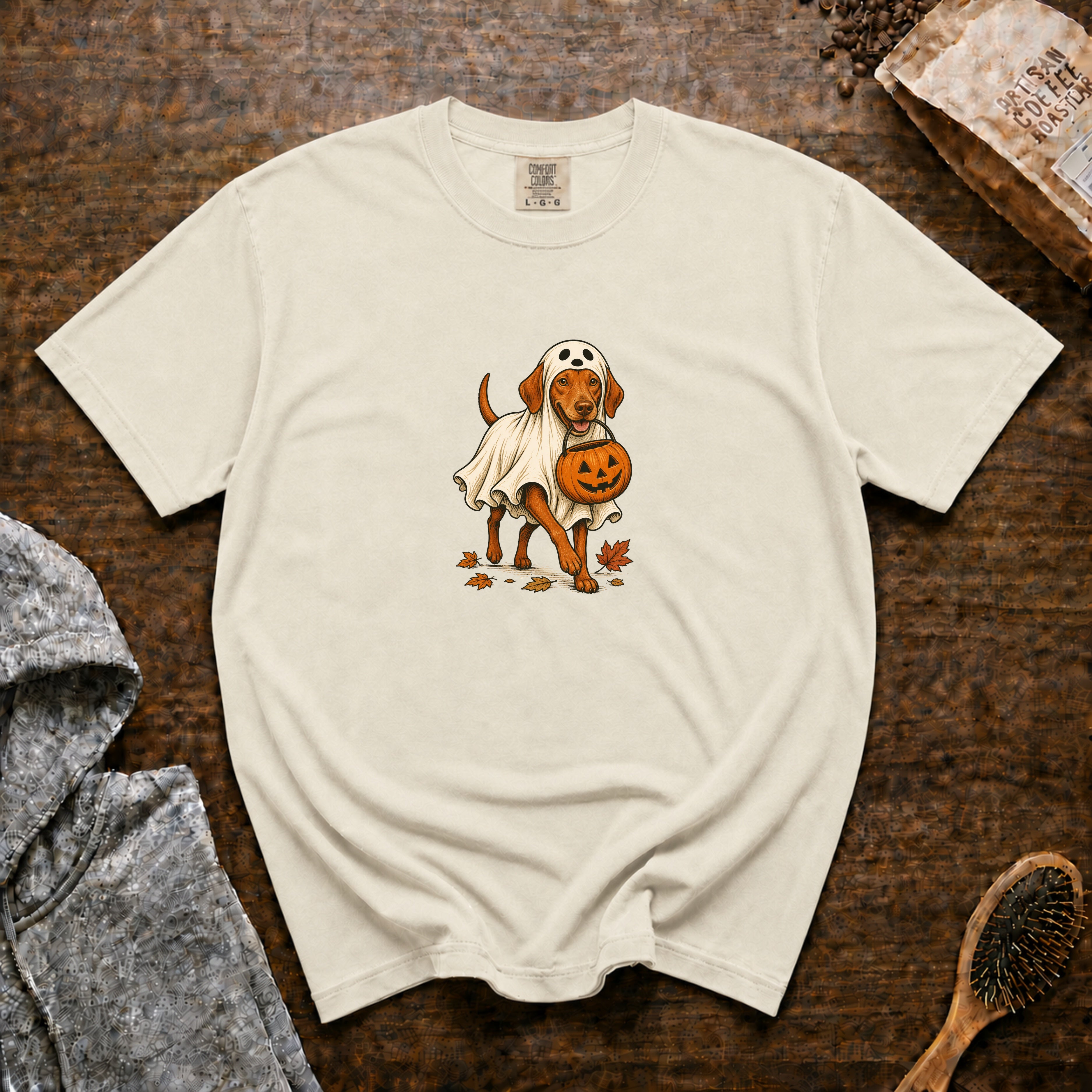 Vizsla Halloween T-Shirt — Ivory